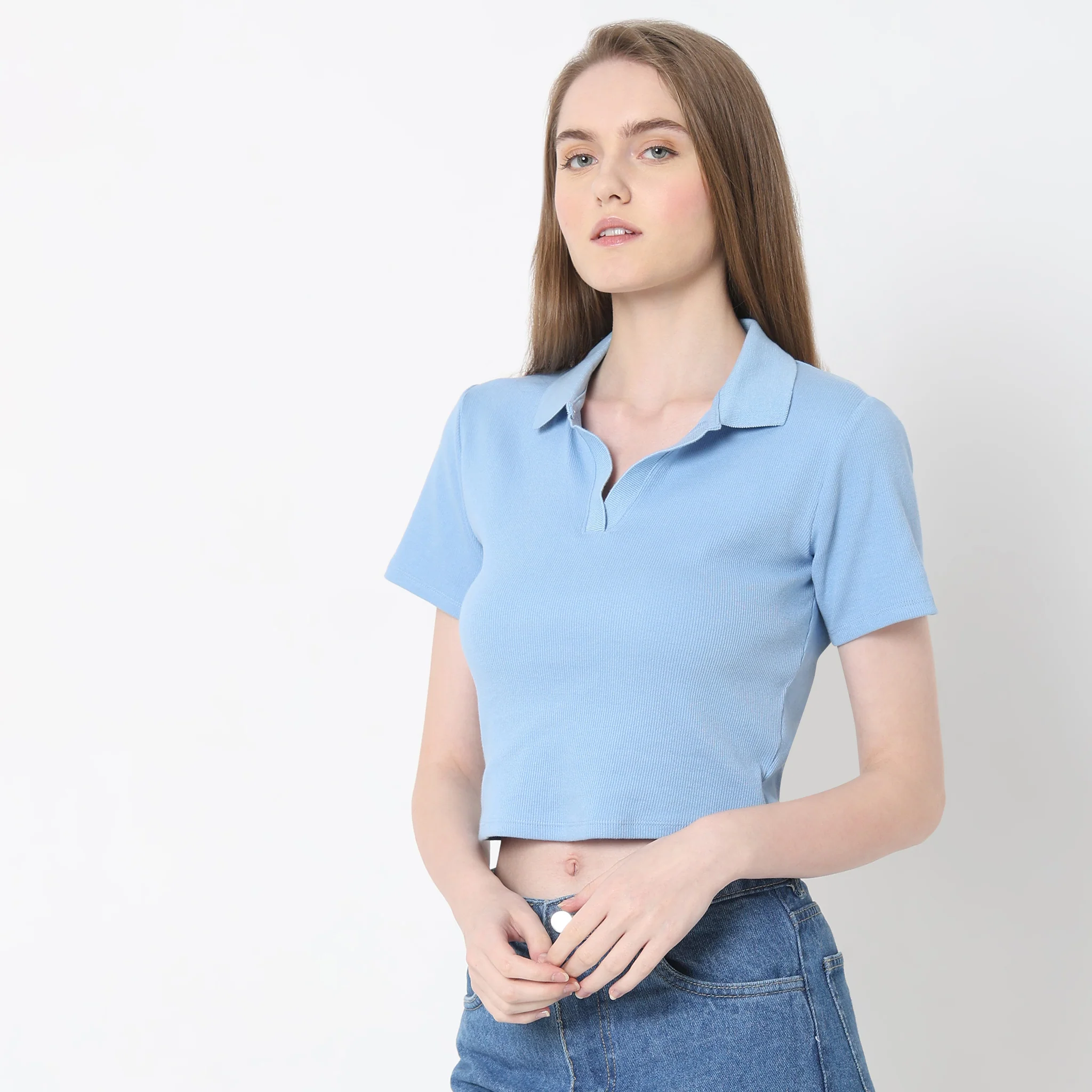 Skinny Fit Solid T-Shirt - Image 5