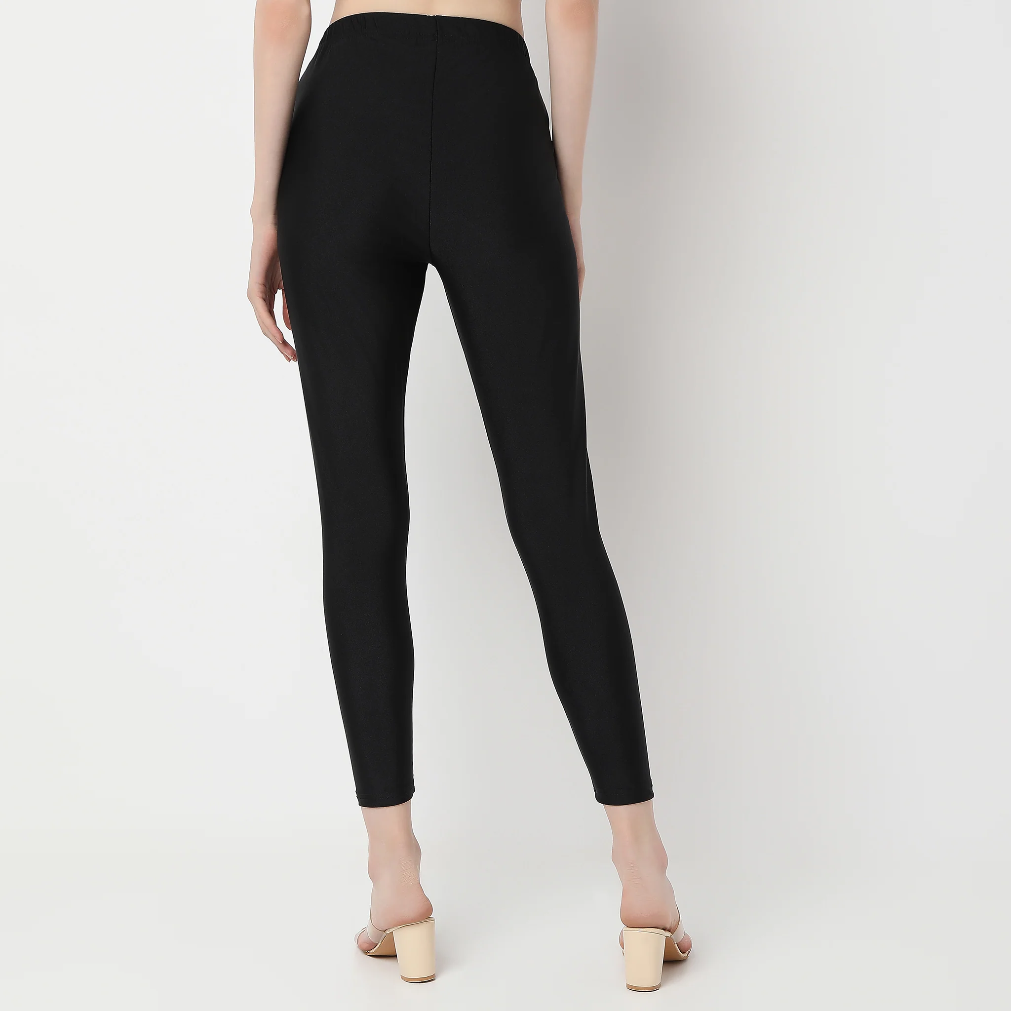 Ankle Length Metallic Leggings - Image 3