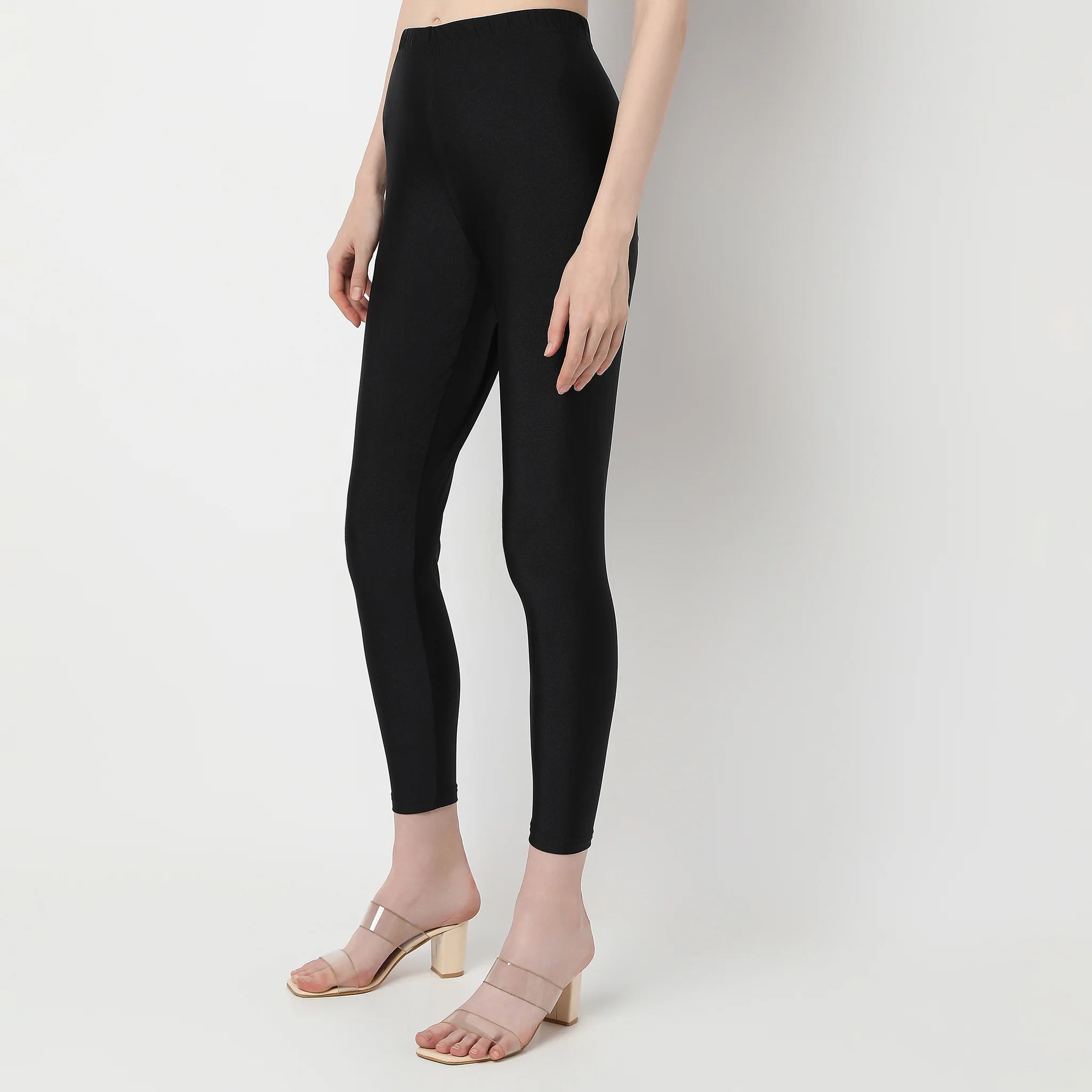 Ankle Length Metallic Leggings - Image 5
