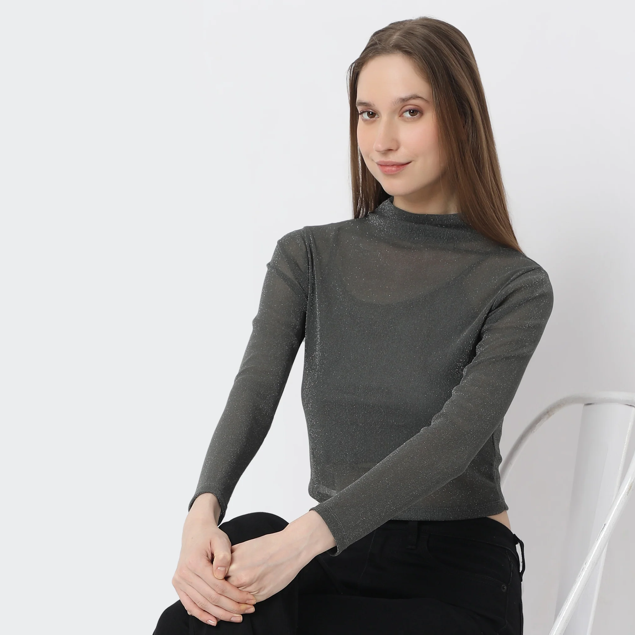 Slim Fit Betty Full Sleeve Party Top - Image 2