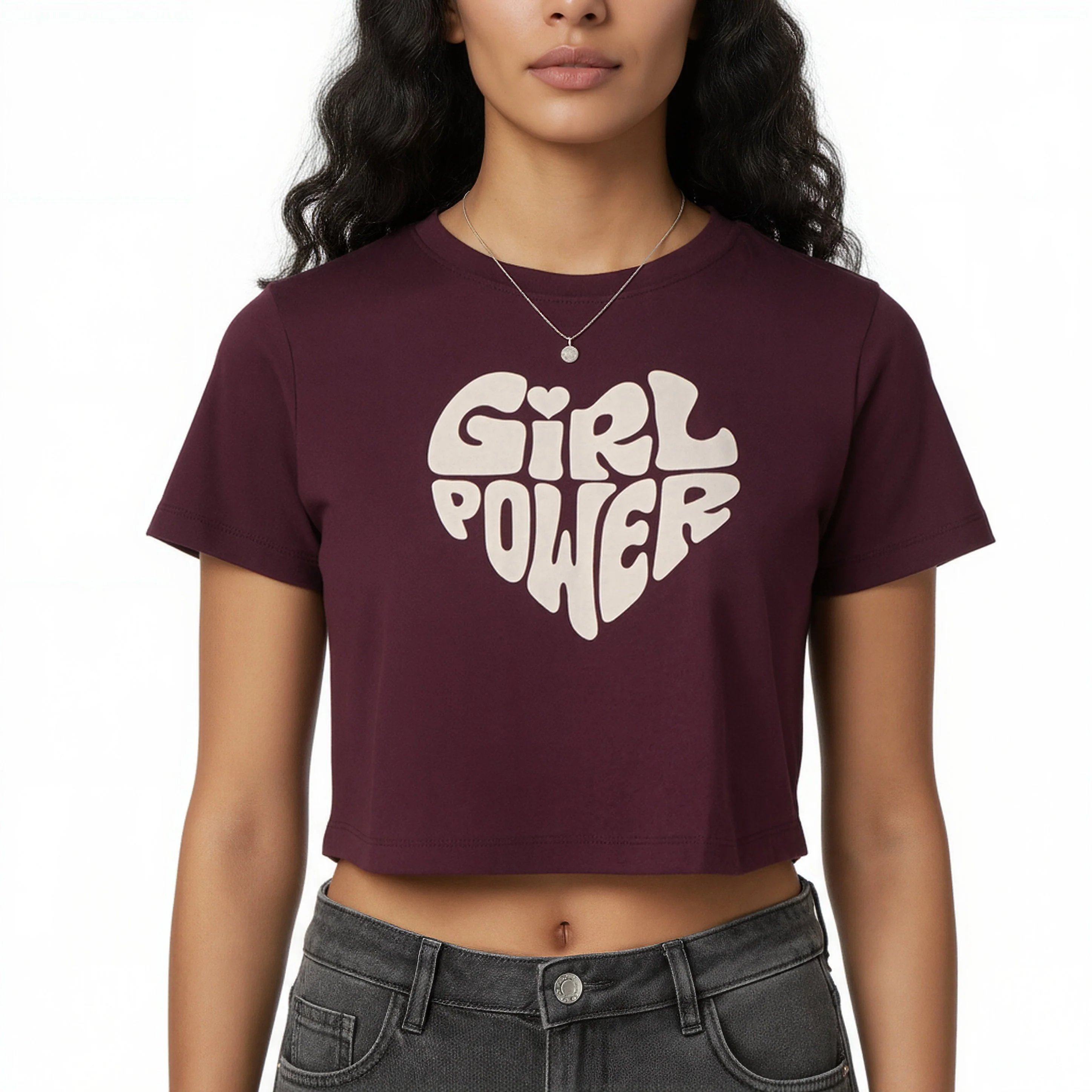 Slim Fit Cotton Graphic Crop T-Shirt - Image 4
