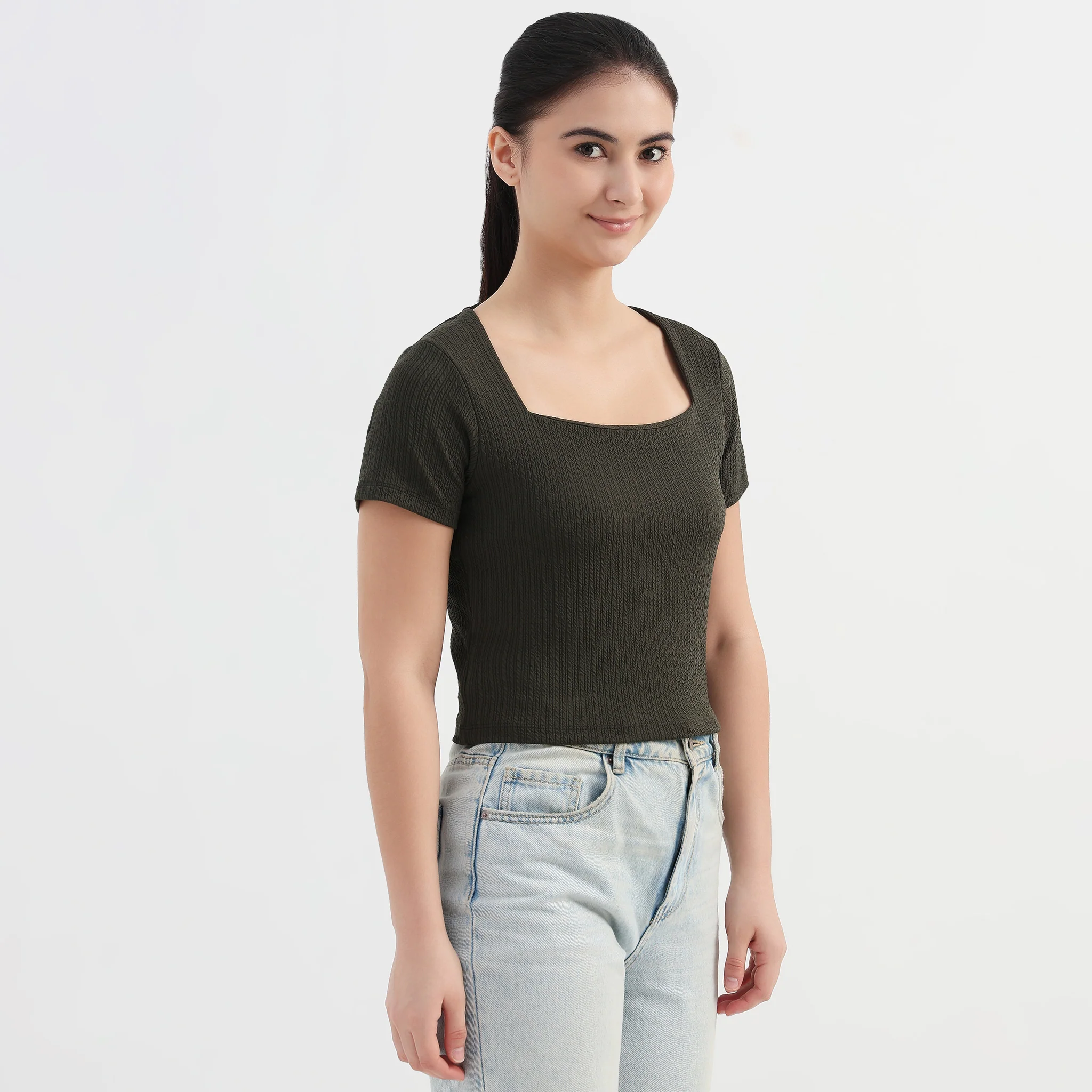 Slim Fit Crop T-Shirt - Image 5