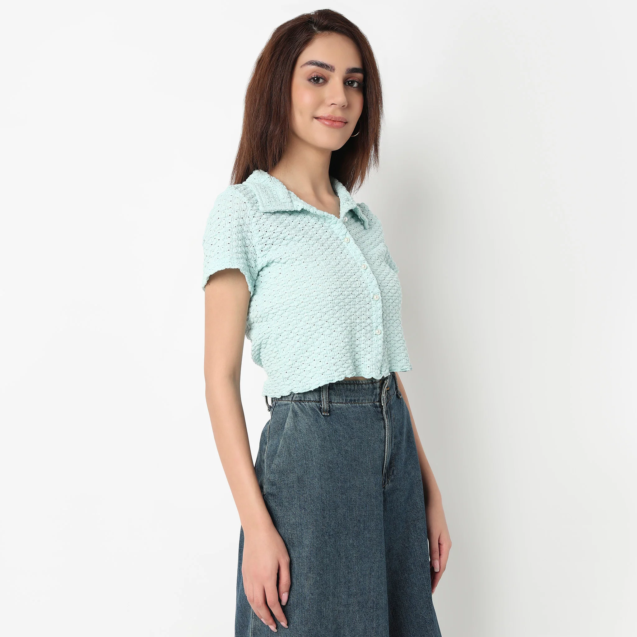 Slim Fit Cropped Betty Shirt - Image 5