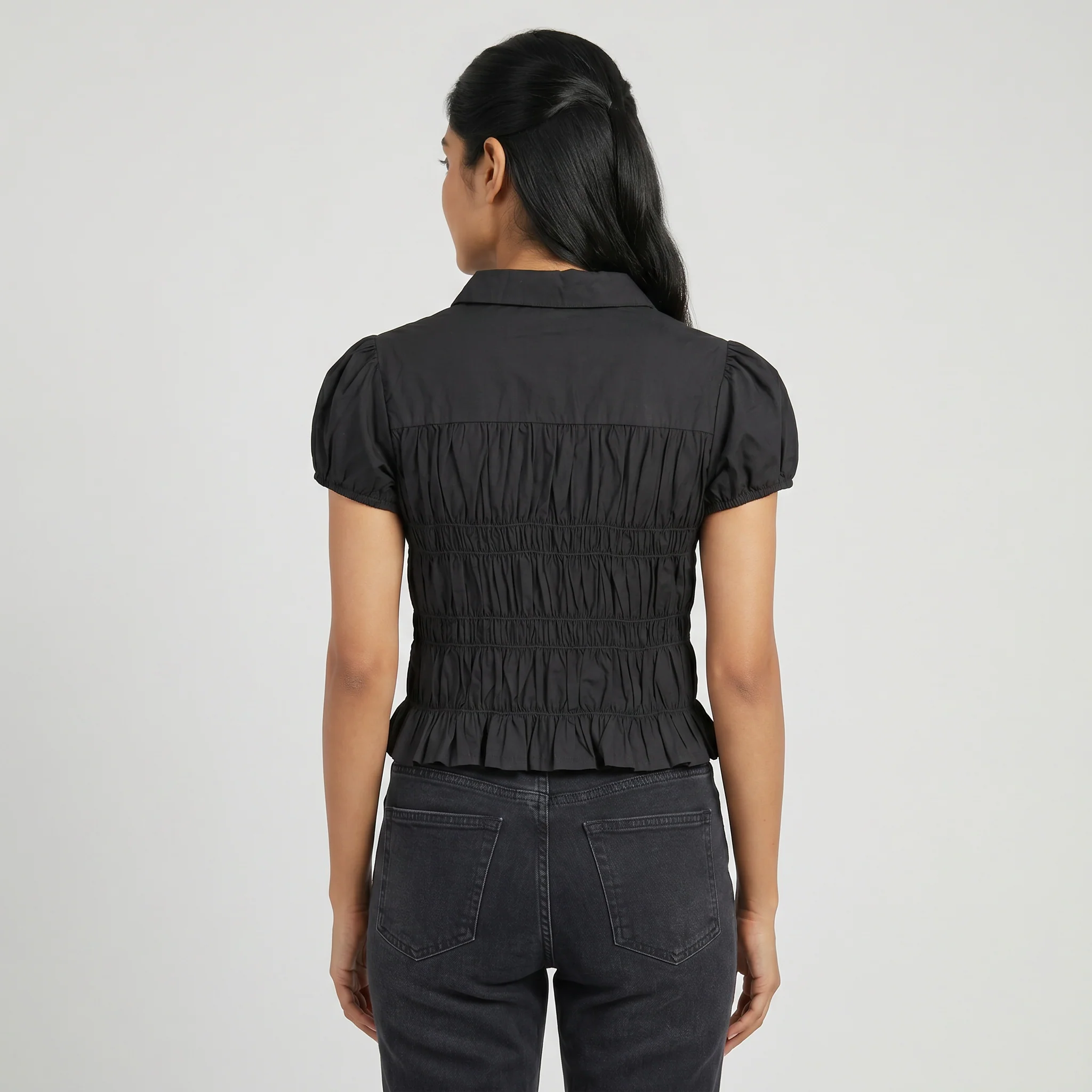 Slim Fit Cropped Shirt - Image 3