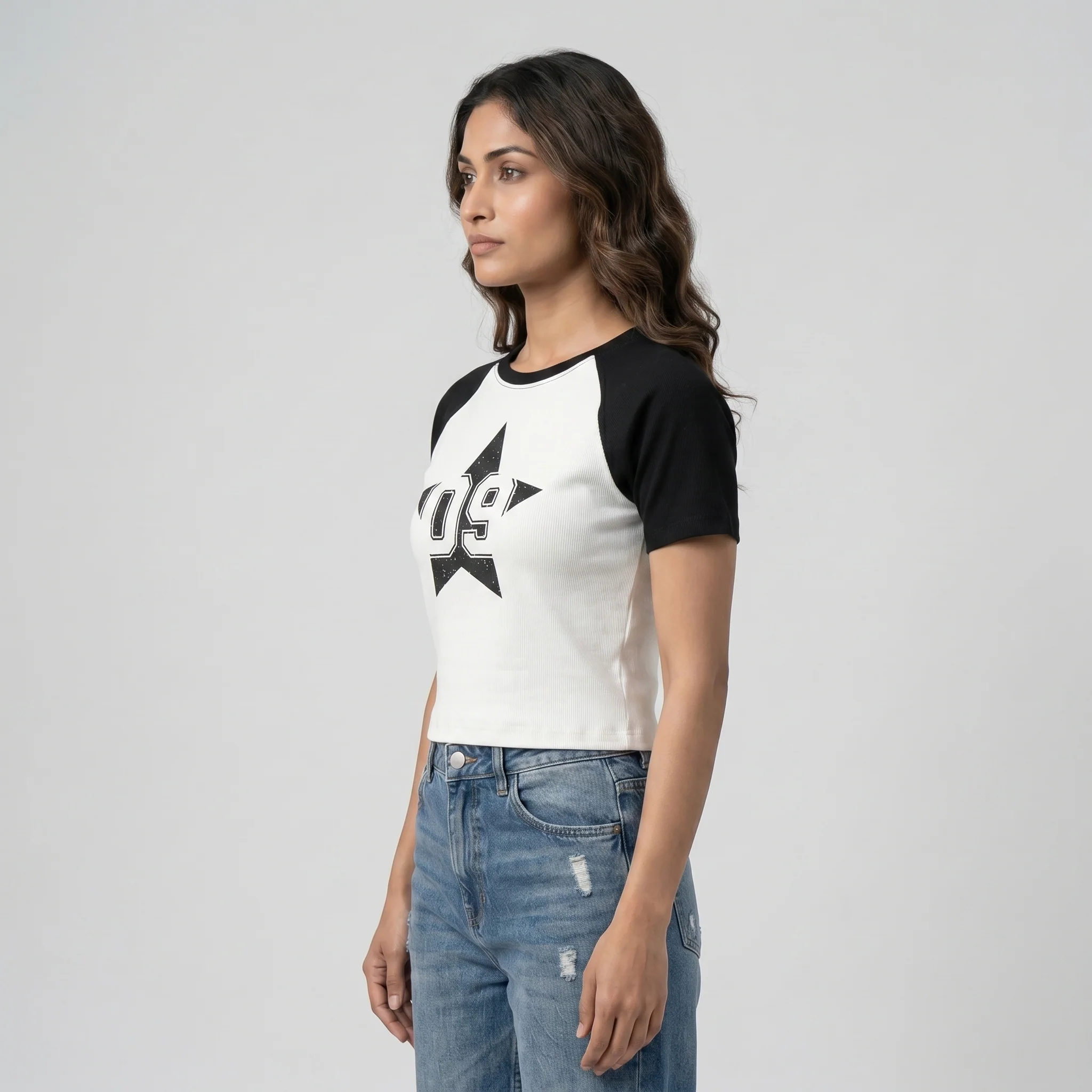 Slim Fit Graphic Crop T-Shirt - Image 2