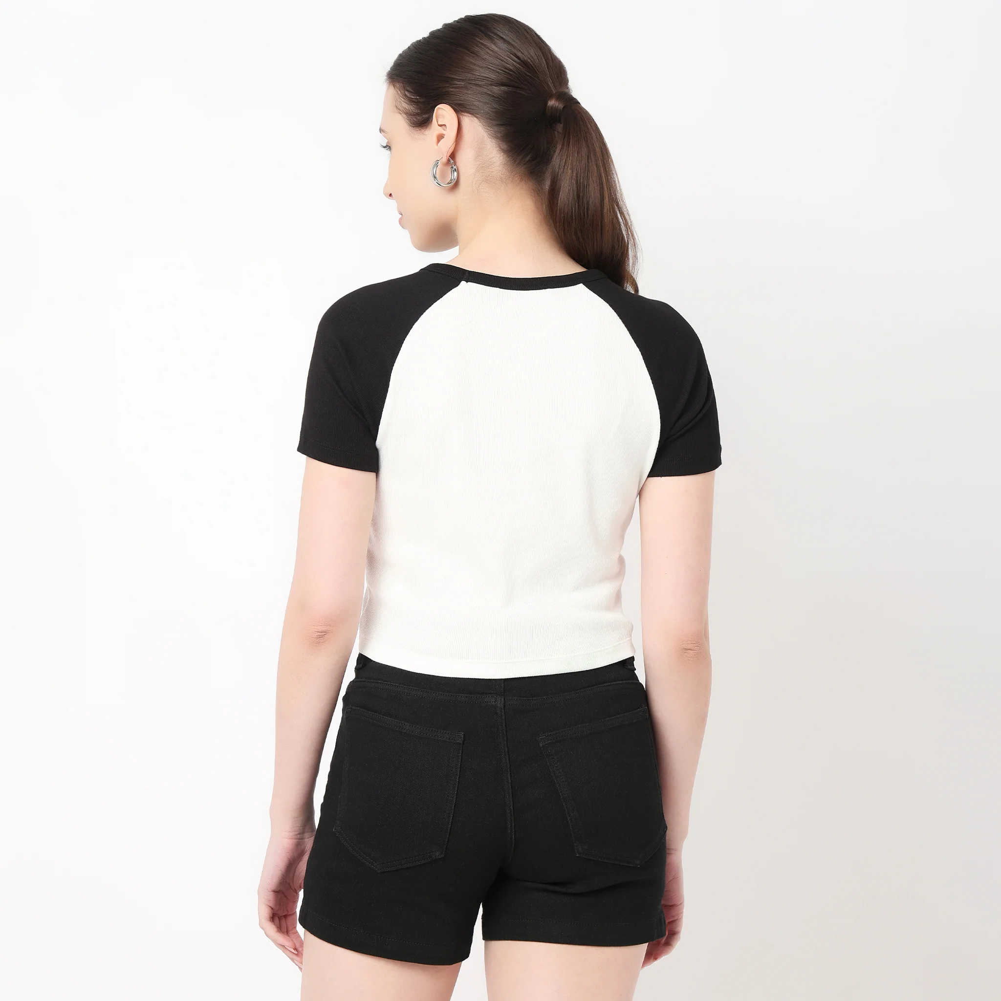 Slim Fit Graphic Crop Tee - Image 3