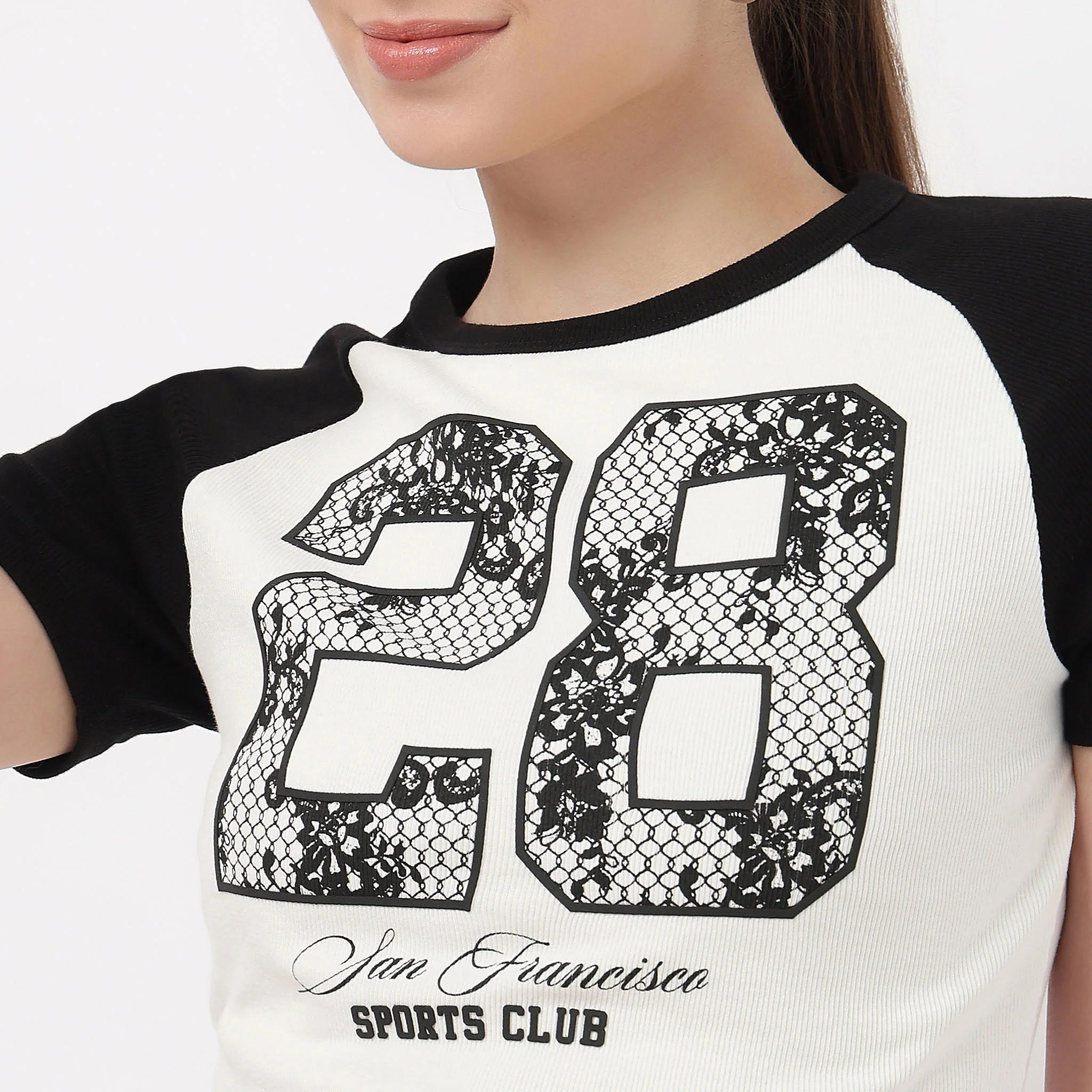 Slim Fit Graphic Crop Tee - Image 4