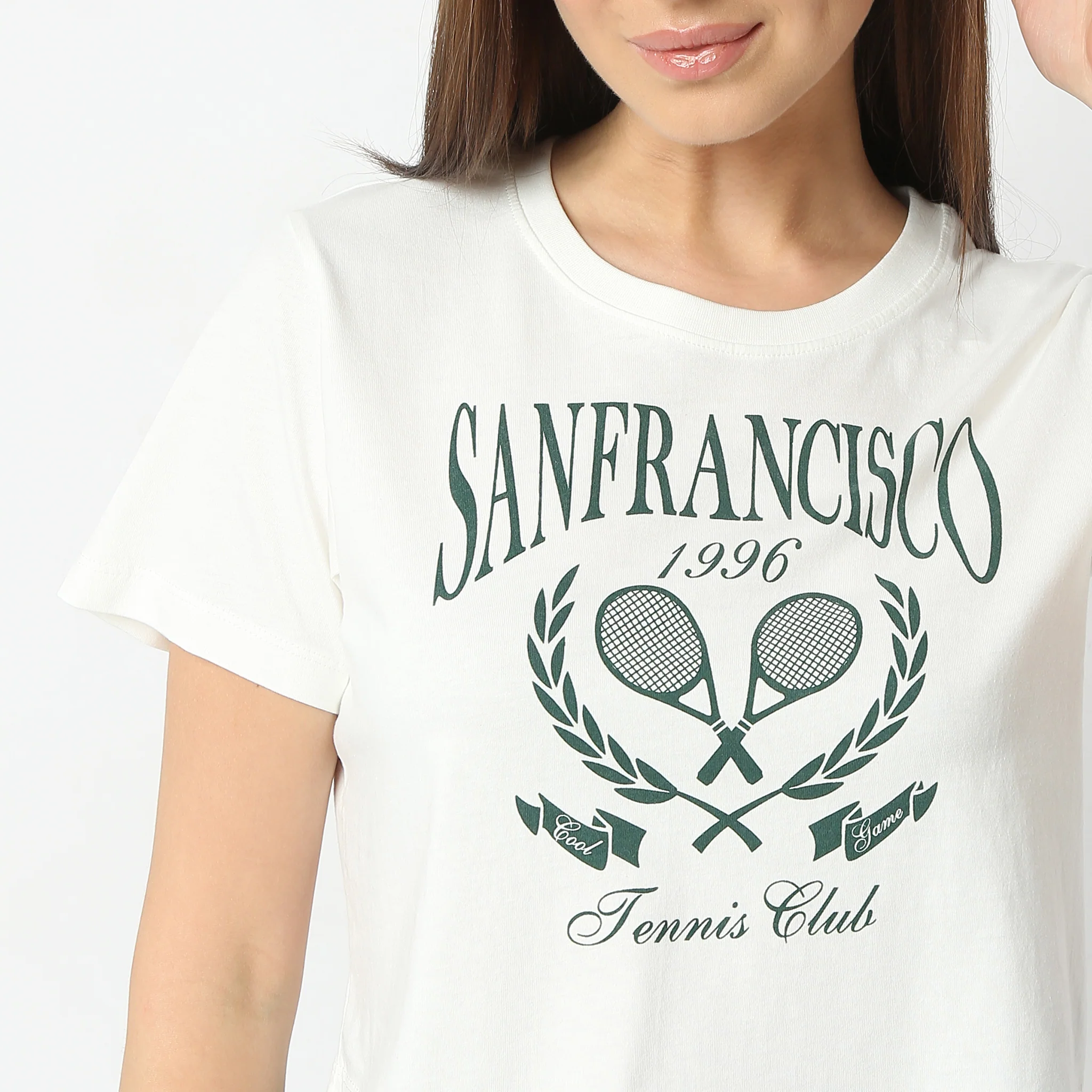Slim Fit Graphic Round Neck Short Short Sleeve T-Shirt - Image 4