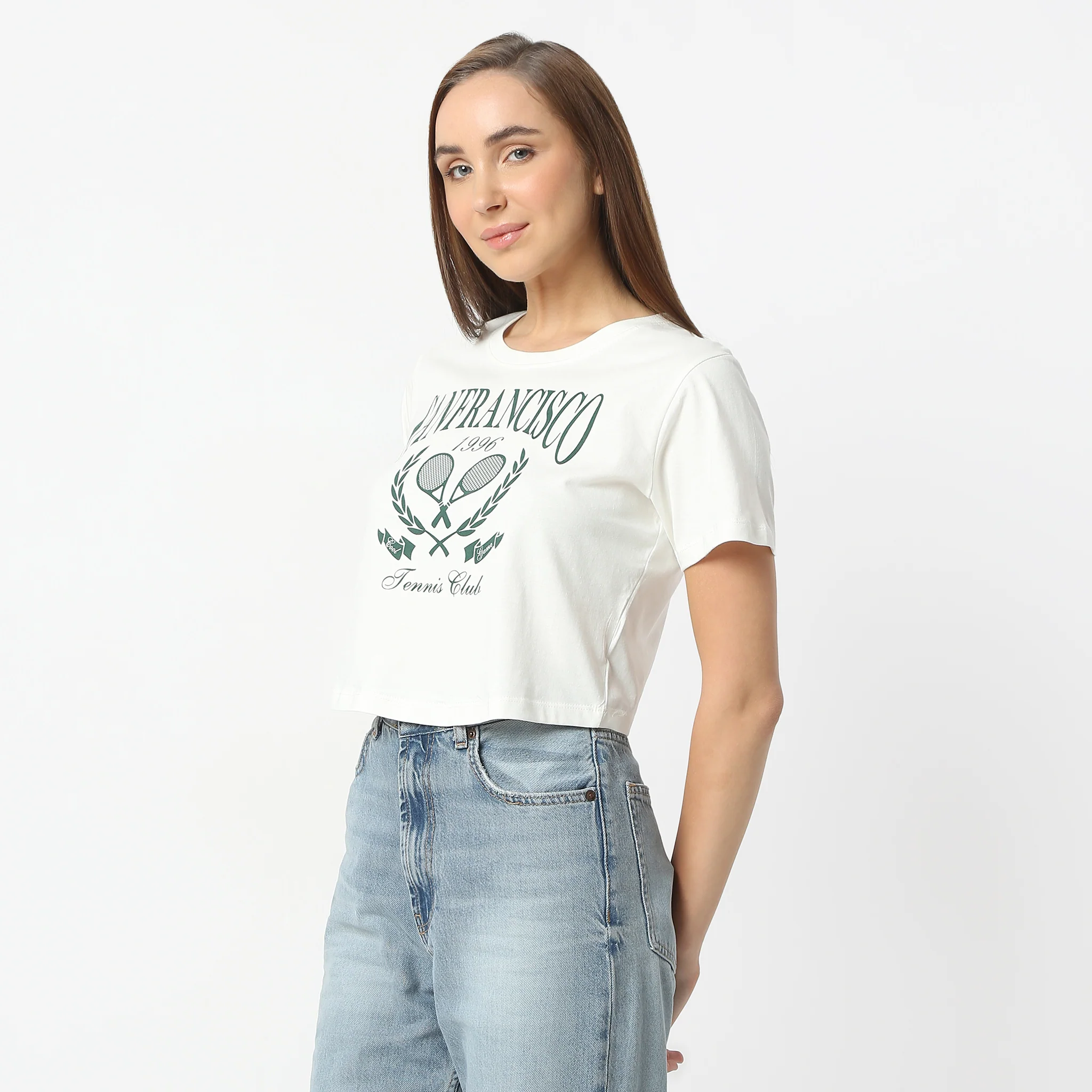 Slim Fit Graphic Round Neck Short Short Sleeve T-Shirt - Image 5