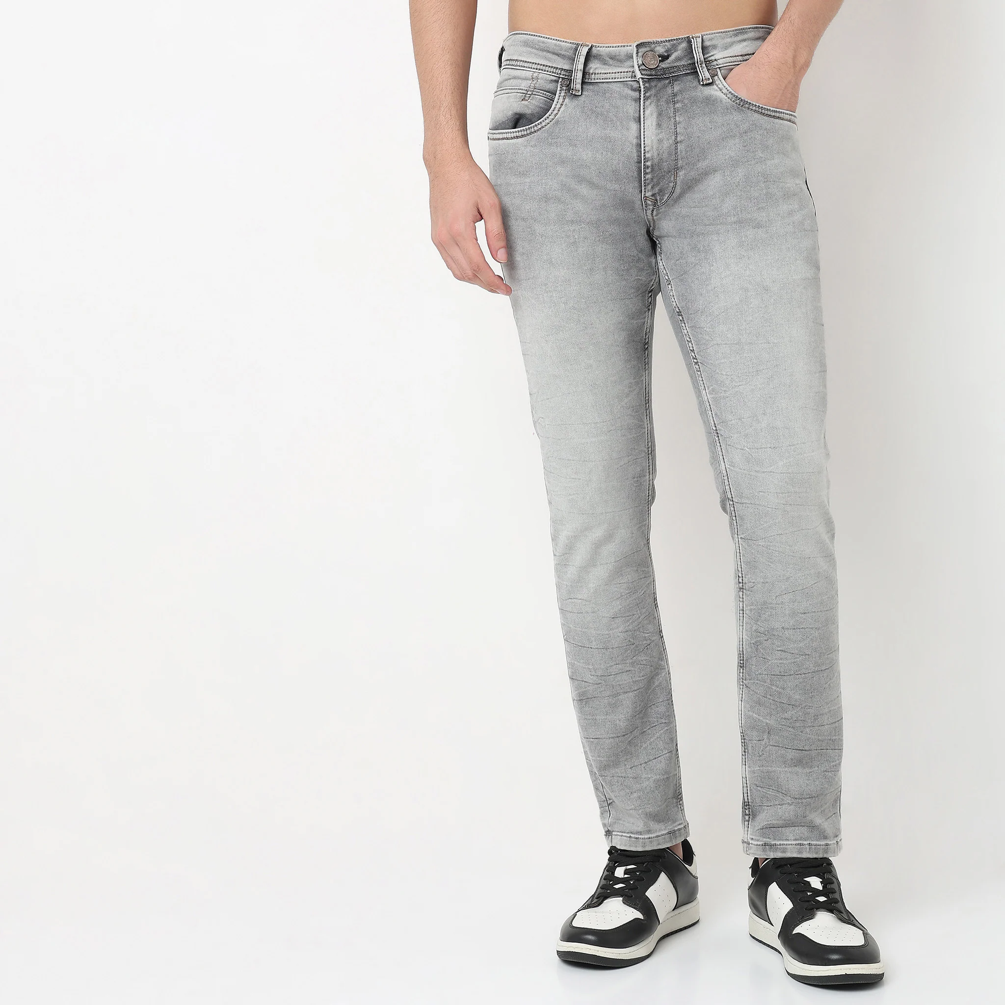 Ice wash Slim Fit Jeans - Image 2