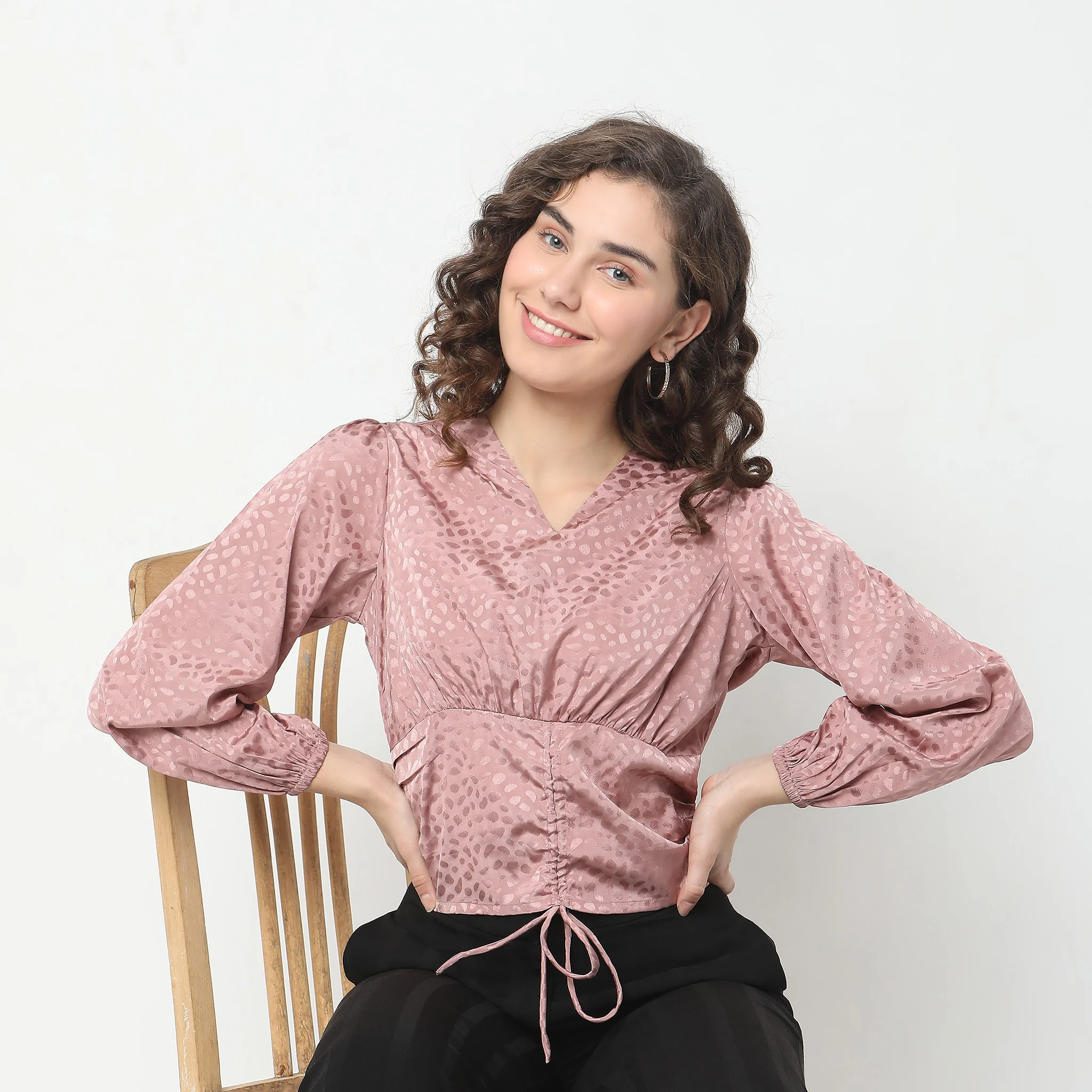 Slim Fit Jacquard Top - Image 7
