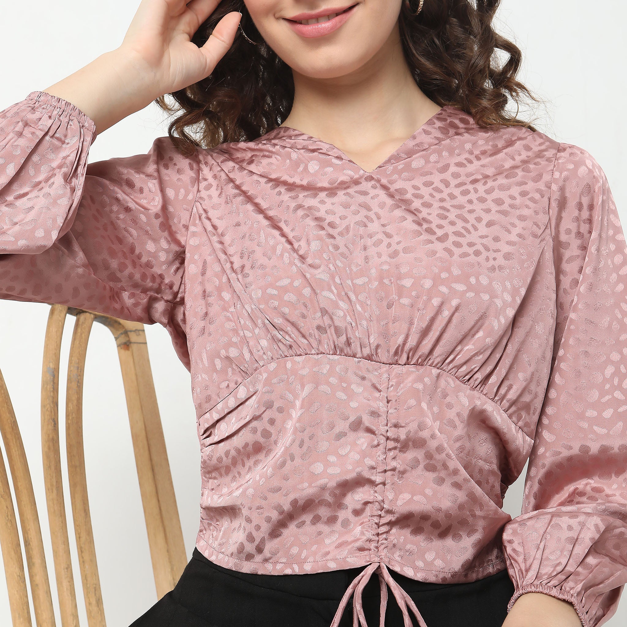 Slim Fit Jacquard Top - Image 9