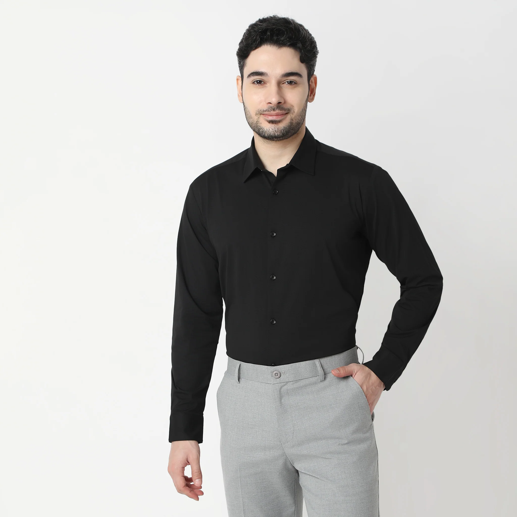 Travelator™ 2025 Shirt - 4-Way Ultra Stretch Slim Fit Wash & Wear - "Zero Top Stitch" - Saville Row Finish Full Sleeves- Made For Travel - Image 33