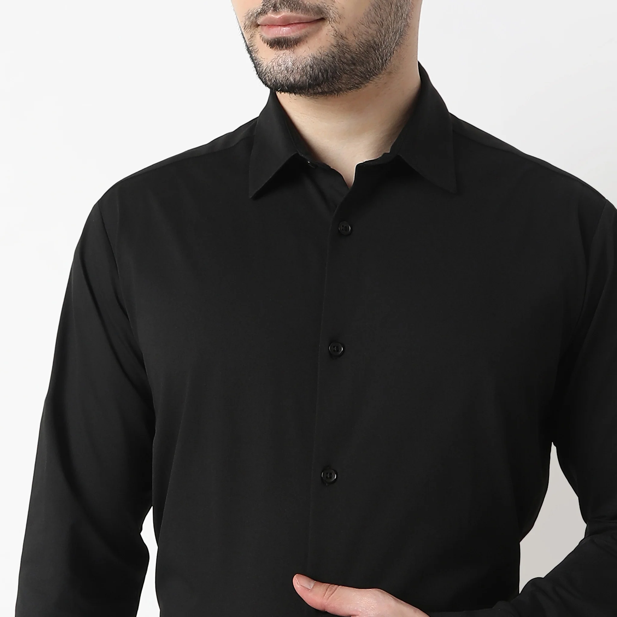 Travelator™ 2025 Shirt - 4-Way Ultra Stretch Slim Fit Wash & Wear - "Zero Top Stitch" - Saville Row Finish Full Sleeves- Made For Travel - Image 35