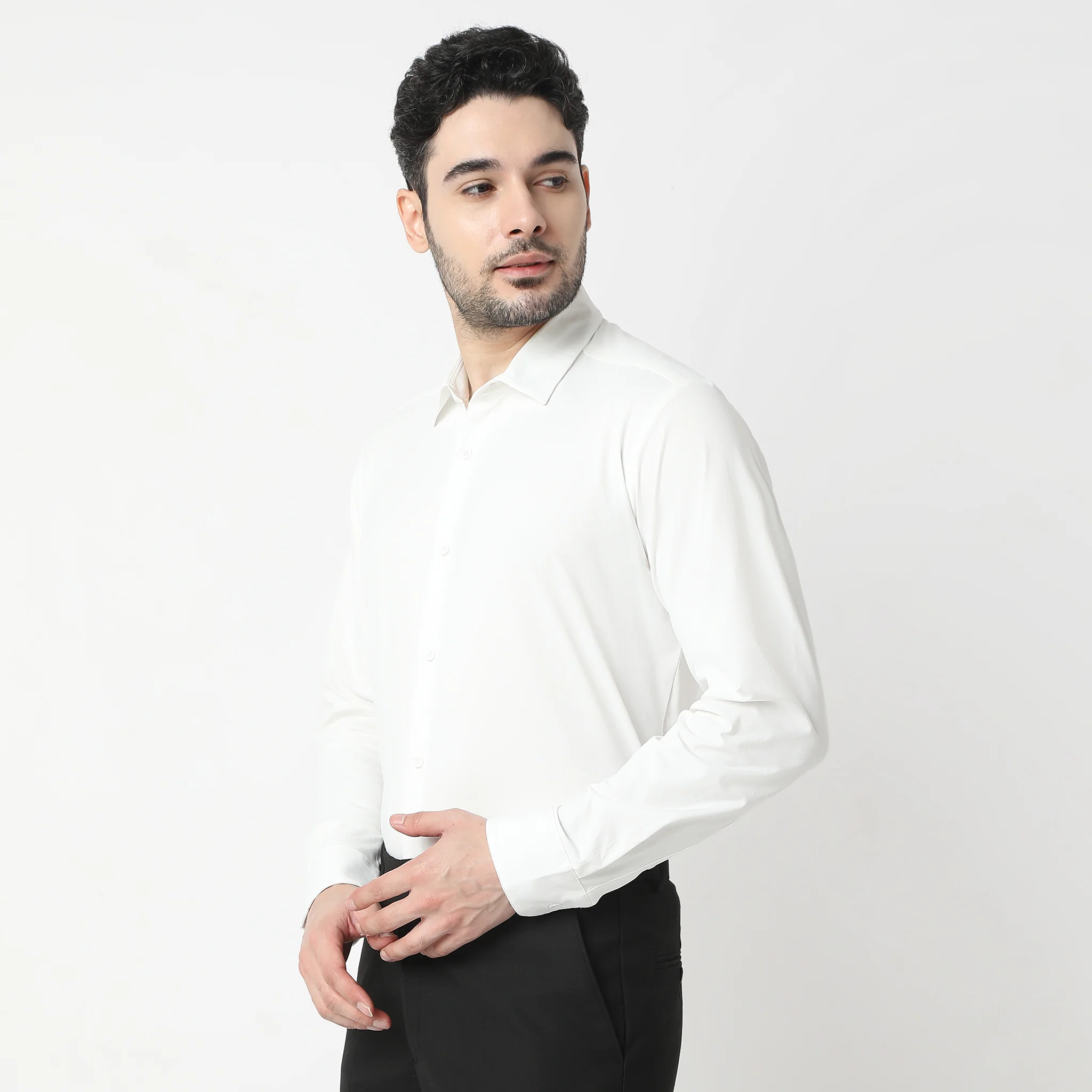 Travelator™ 2025 Shirt - 4-Way Ultra Stretch Slim Fit Wash & Wear - "Zero Top Stitch" - Saville Row Finish Full Sleeves- Made For Travel - Image 41