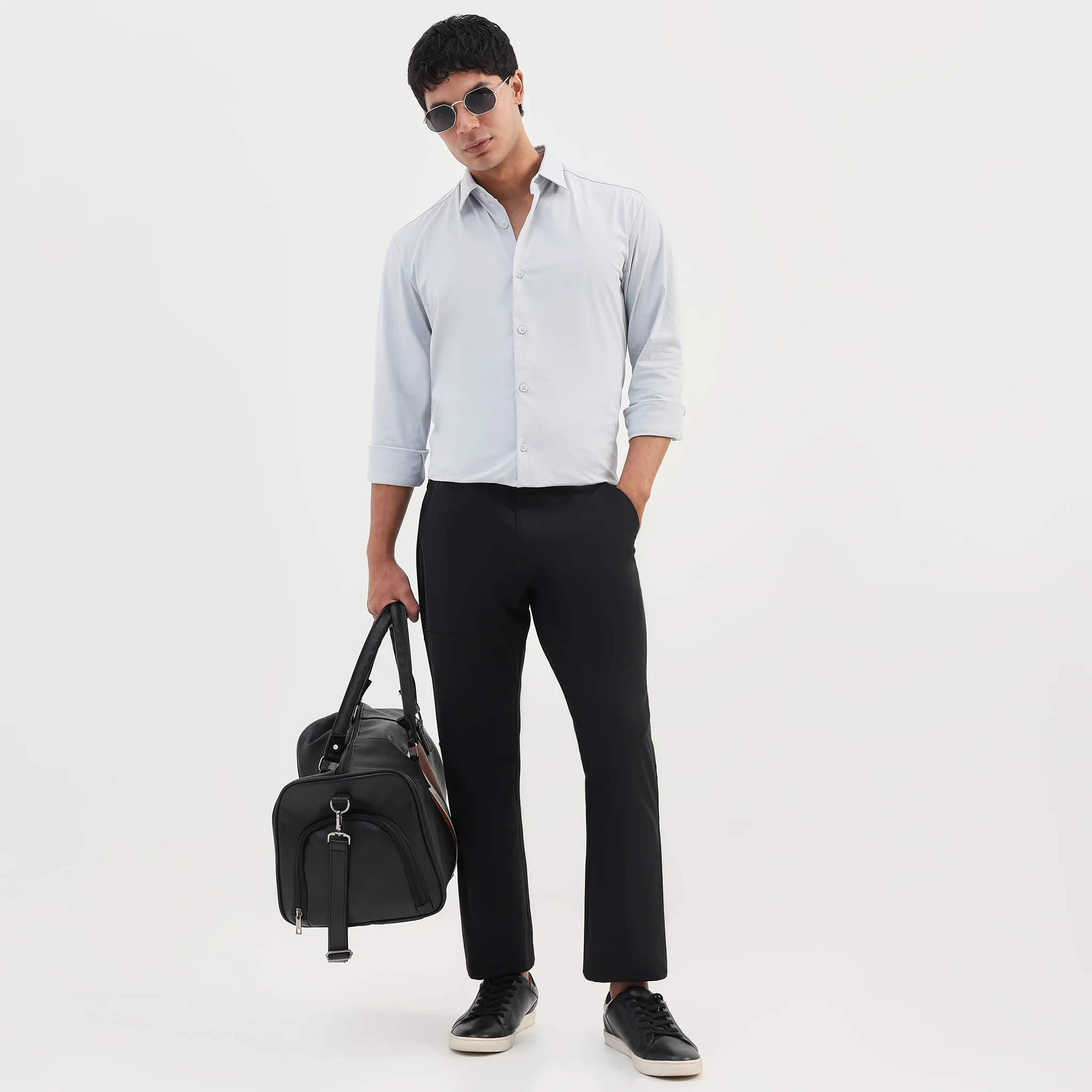 Travelator™ 2025 Shirt - 4-Way Ultra Stretch Slim Fit Wash & Wear - "Zero Top Stitch" - Saville Row Finish Full Sleeves- Made For Travel - Image 5