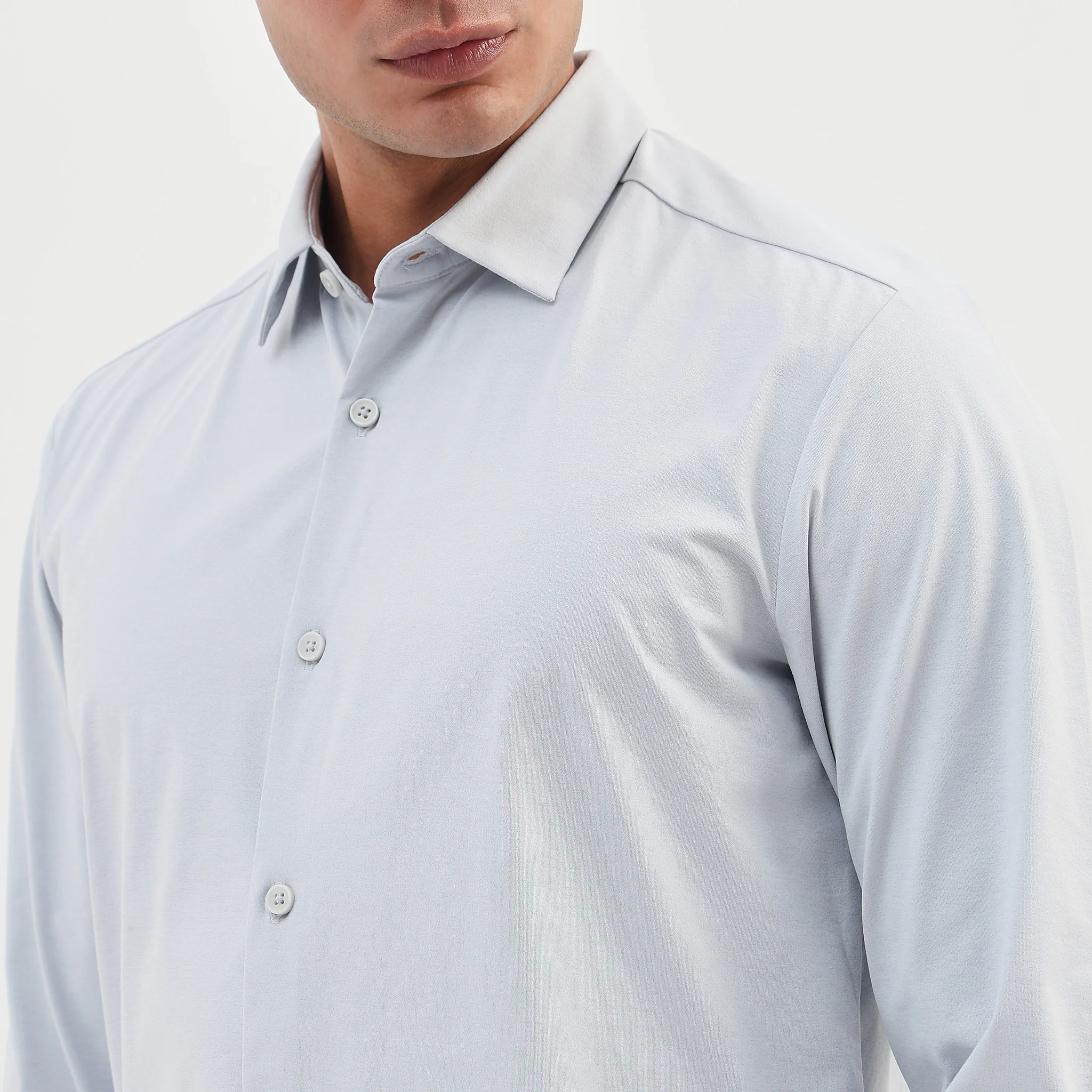 Travelator™ 2025 Shirt - 4-Way Ultra Stretch Slim Fit Wash & Wear - "Zero Top Stitch" - Saville Row Finish Full Sleeves- Made For Travel - Image 8