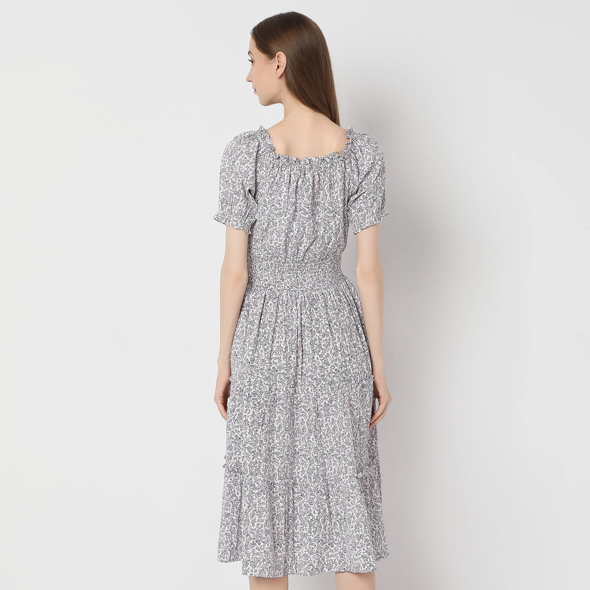 Flare Fit Printed Dress - Image 3