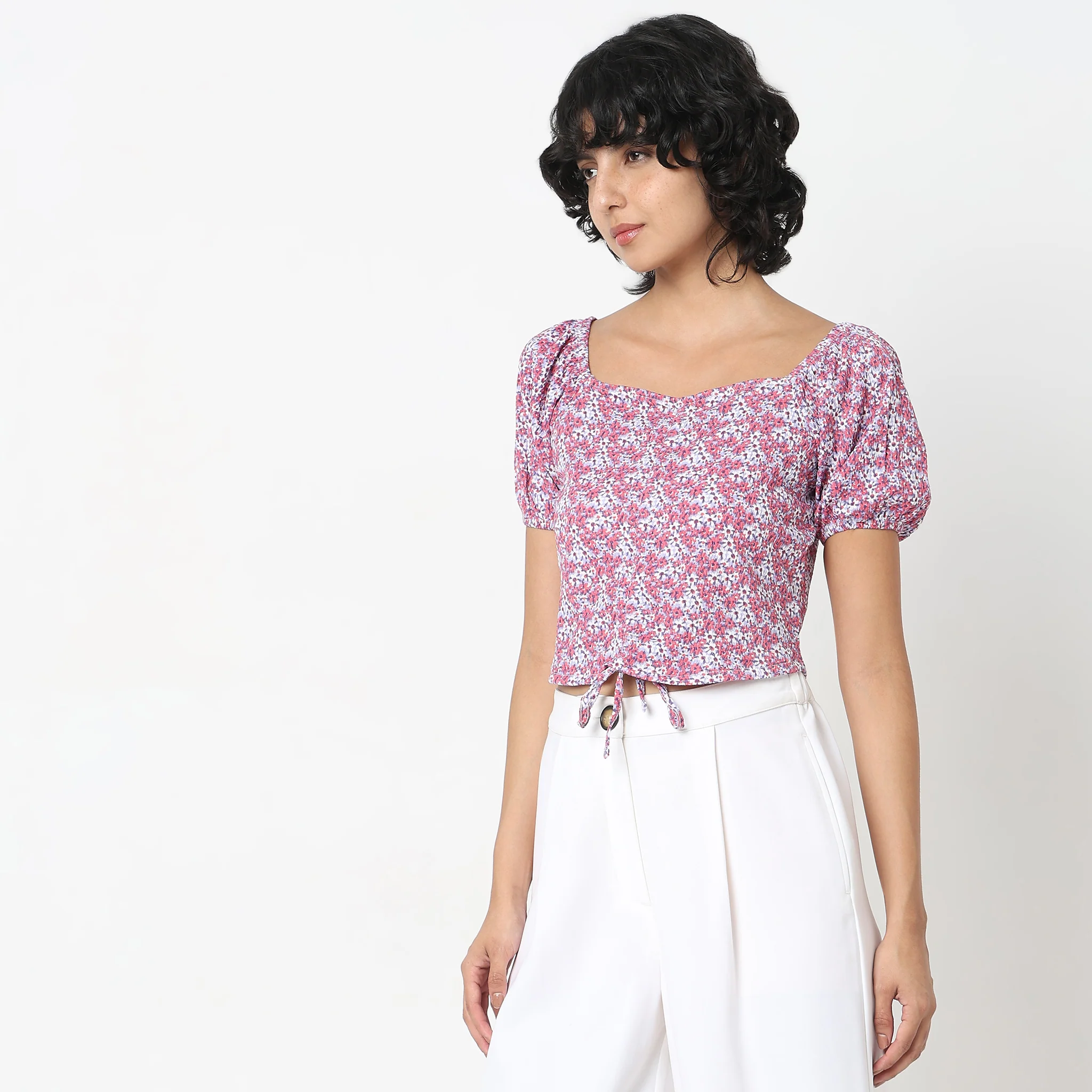 Slim Fit Printed Top - Image 5