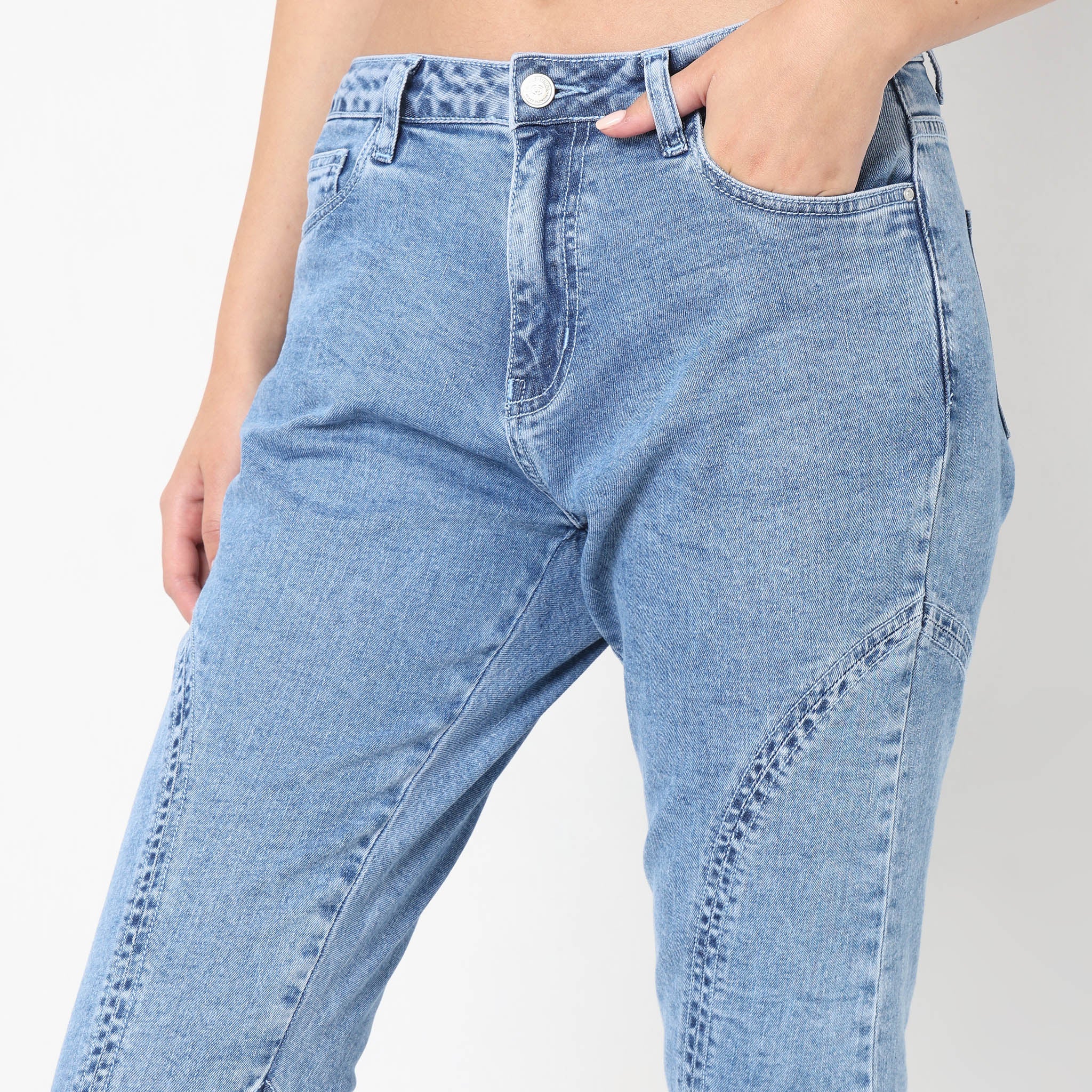 Slim Fit High Rise Jeans - Image 4