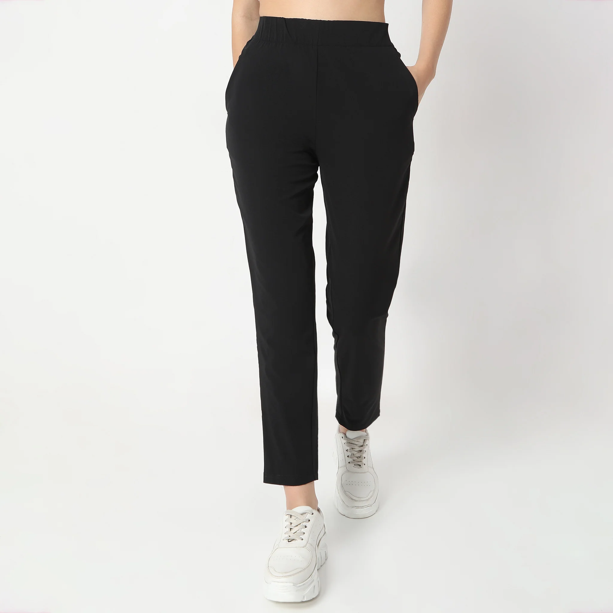 Slim Fit Ankle Length Mid Rise Leggings - Image 2