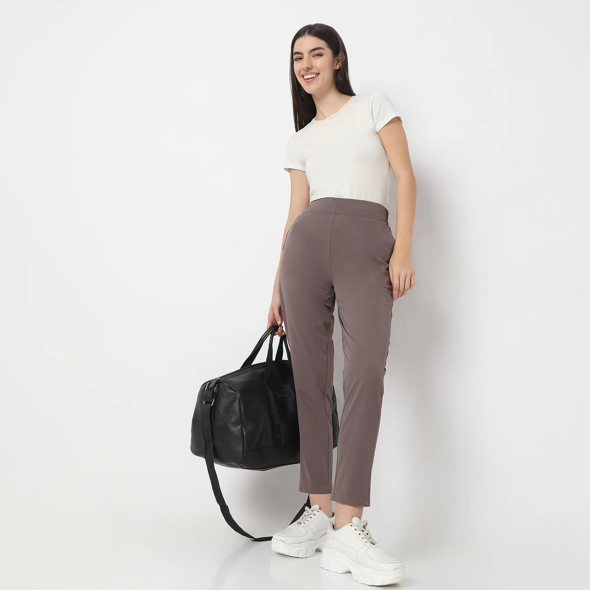 Slim Fit Ankle Length Mid Rise Leggings - Image 6