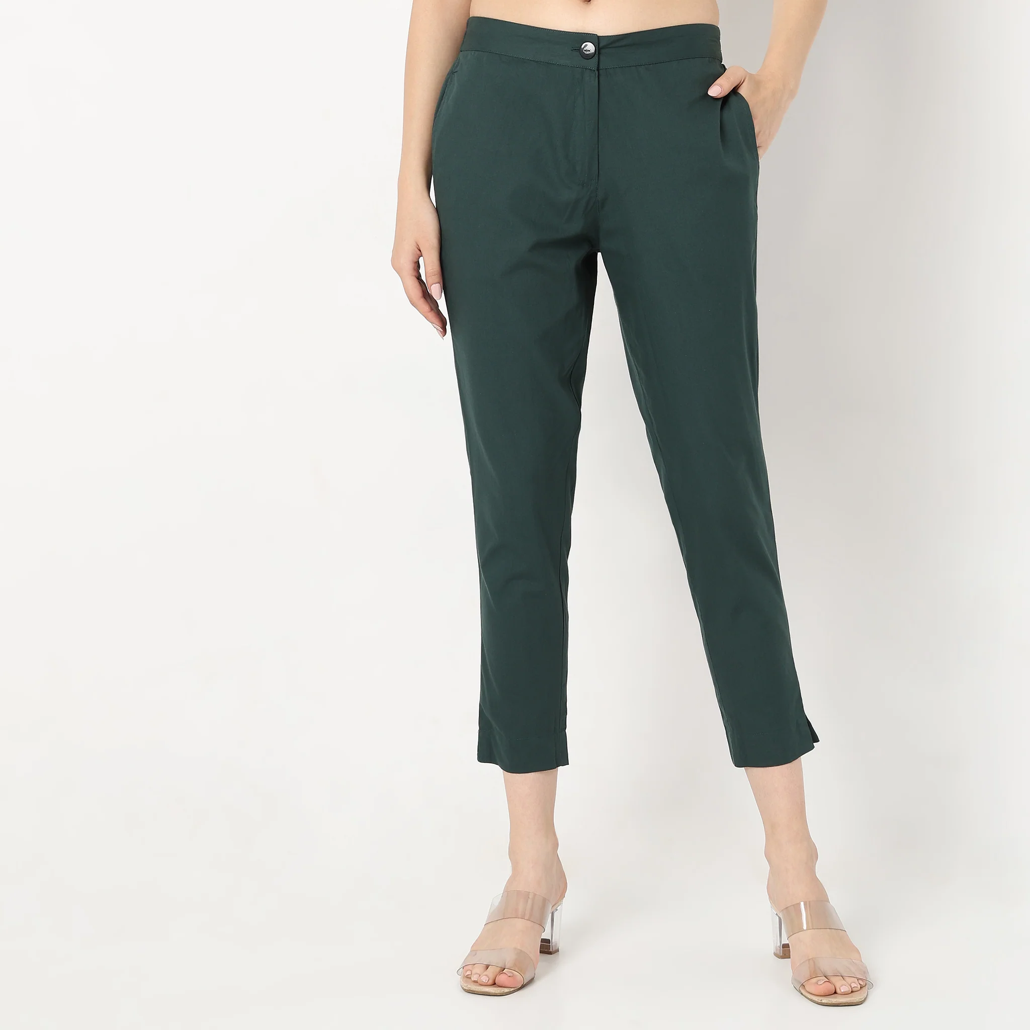 Cotton Slim Fit Poplin Pants - Image 12
