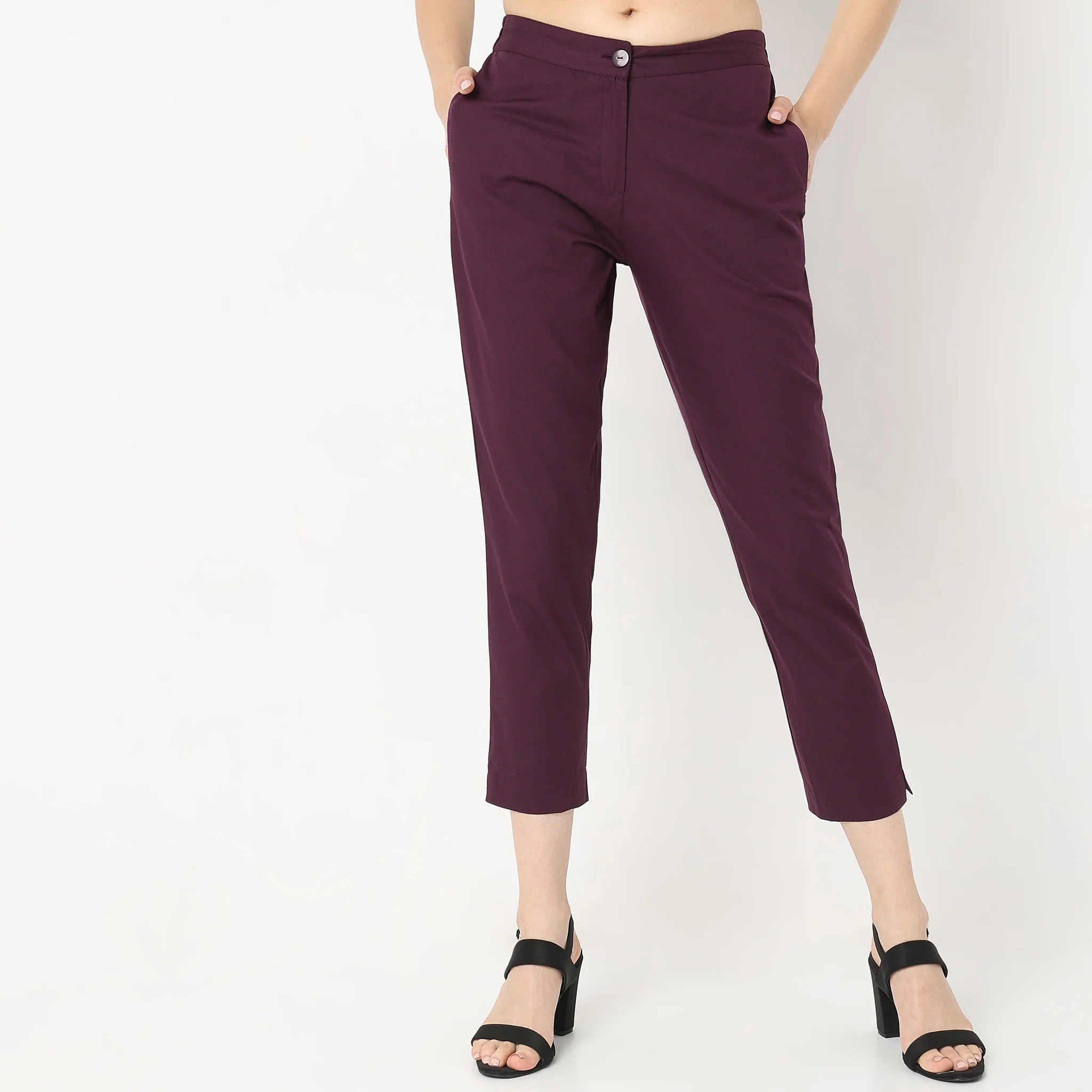 Cotton Slim Fit Poplin Pants - Image 17