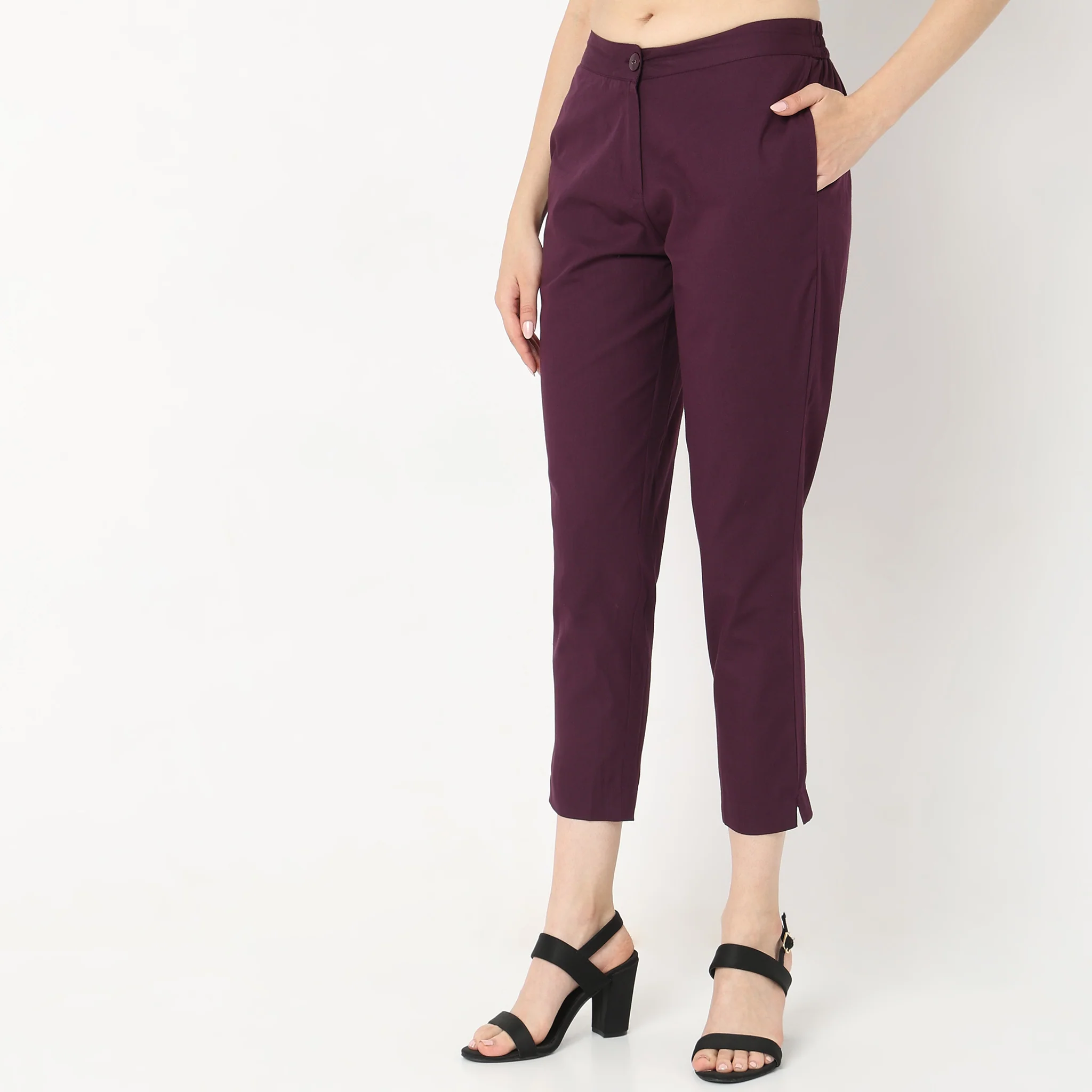 Cotton Slim Fit Poplin Pants - Image 20