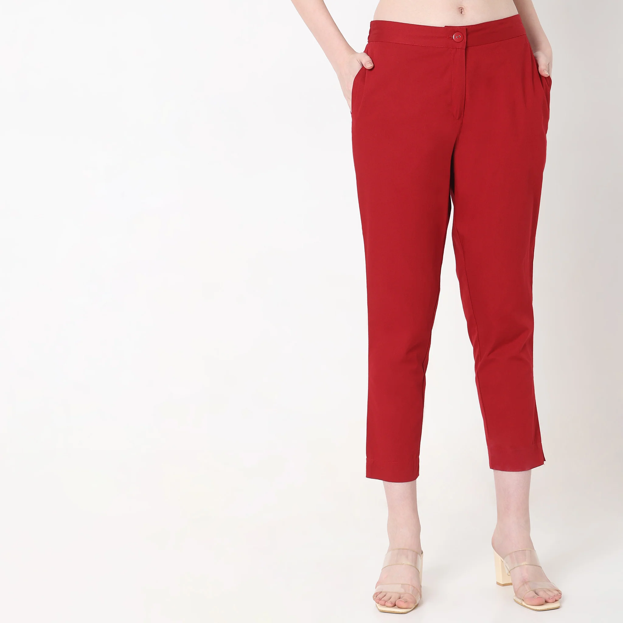 Cotton Slim Fit Poplin Pants - Image 32