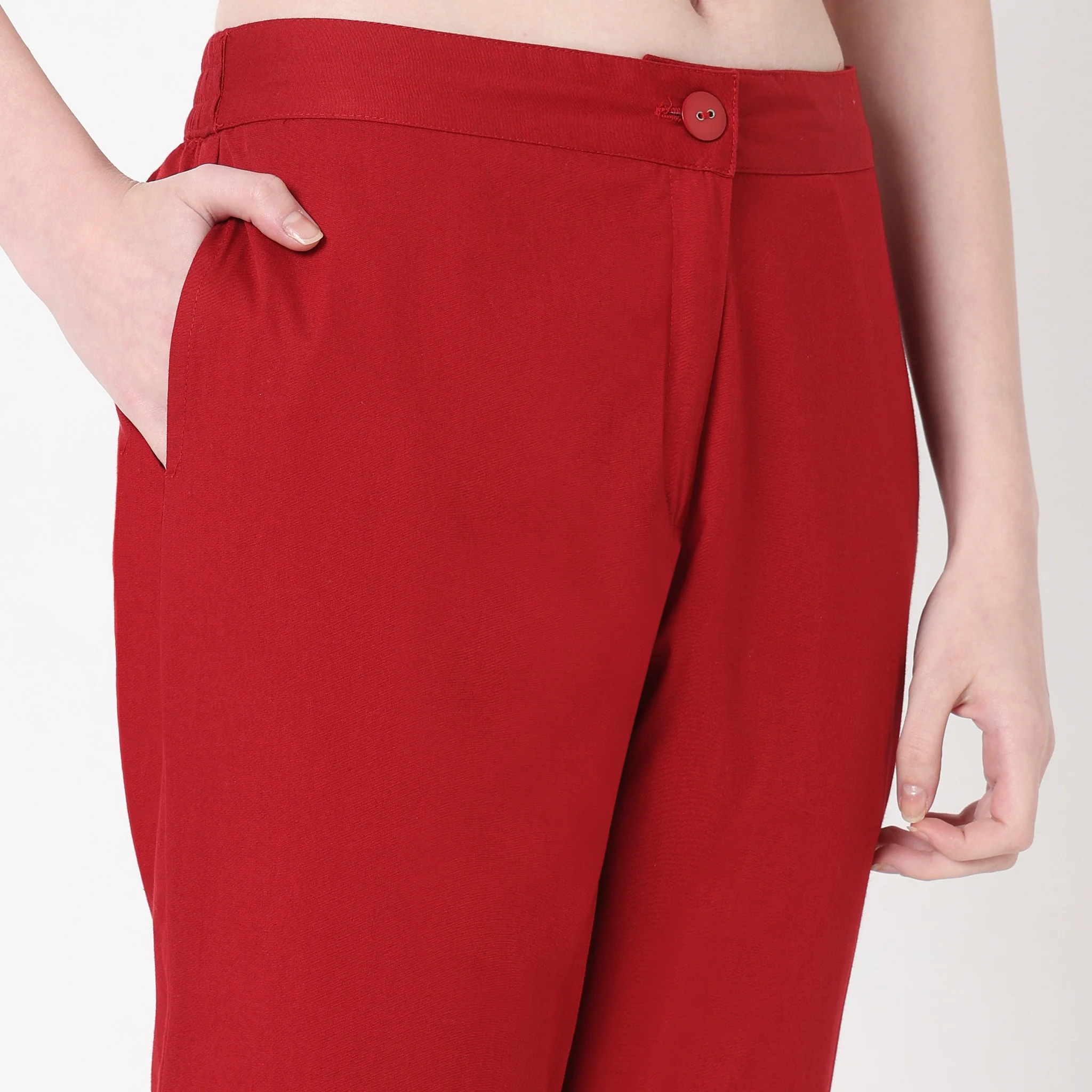 Cotton Slim Fit Poplin Pants - Image 34
