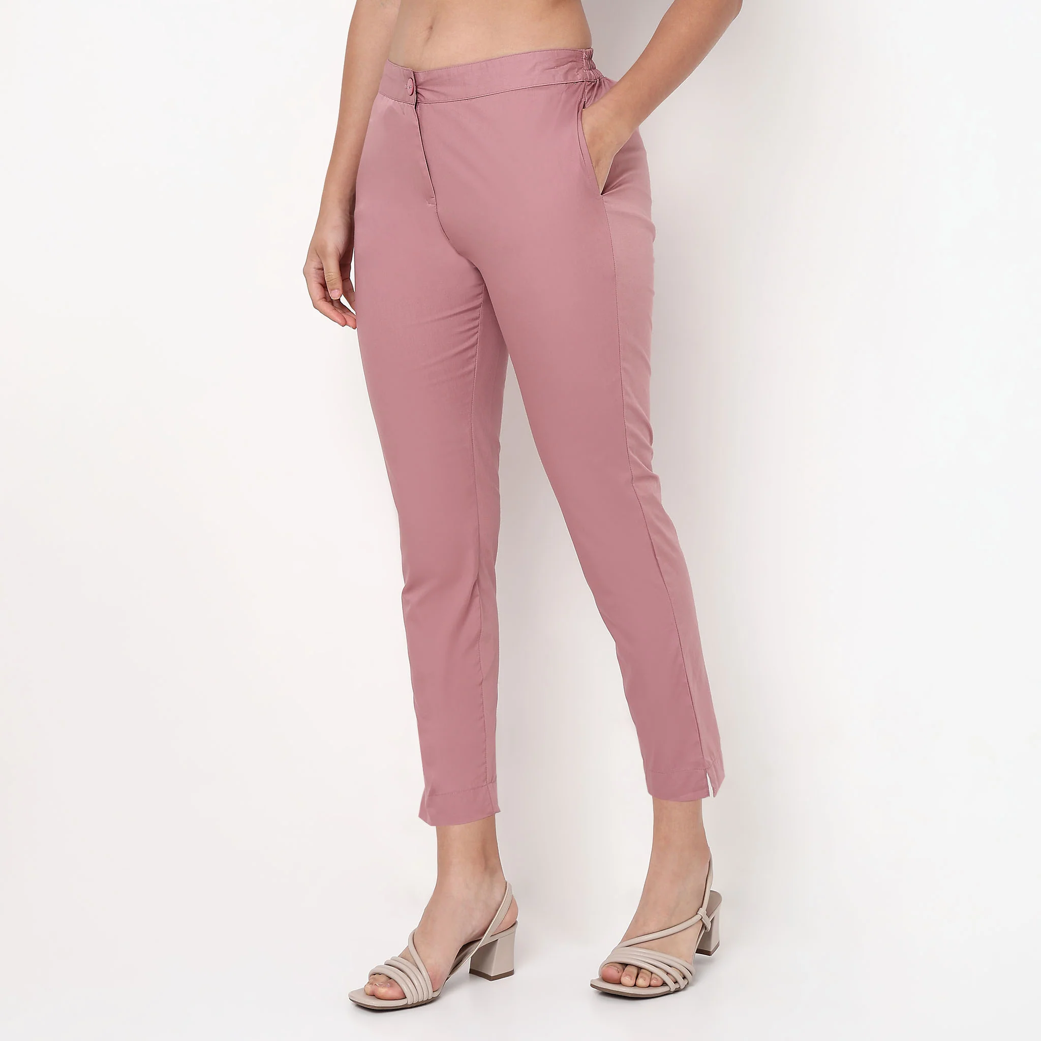 Cotton Slim Fit Poplin Pants - Image 40