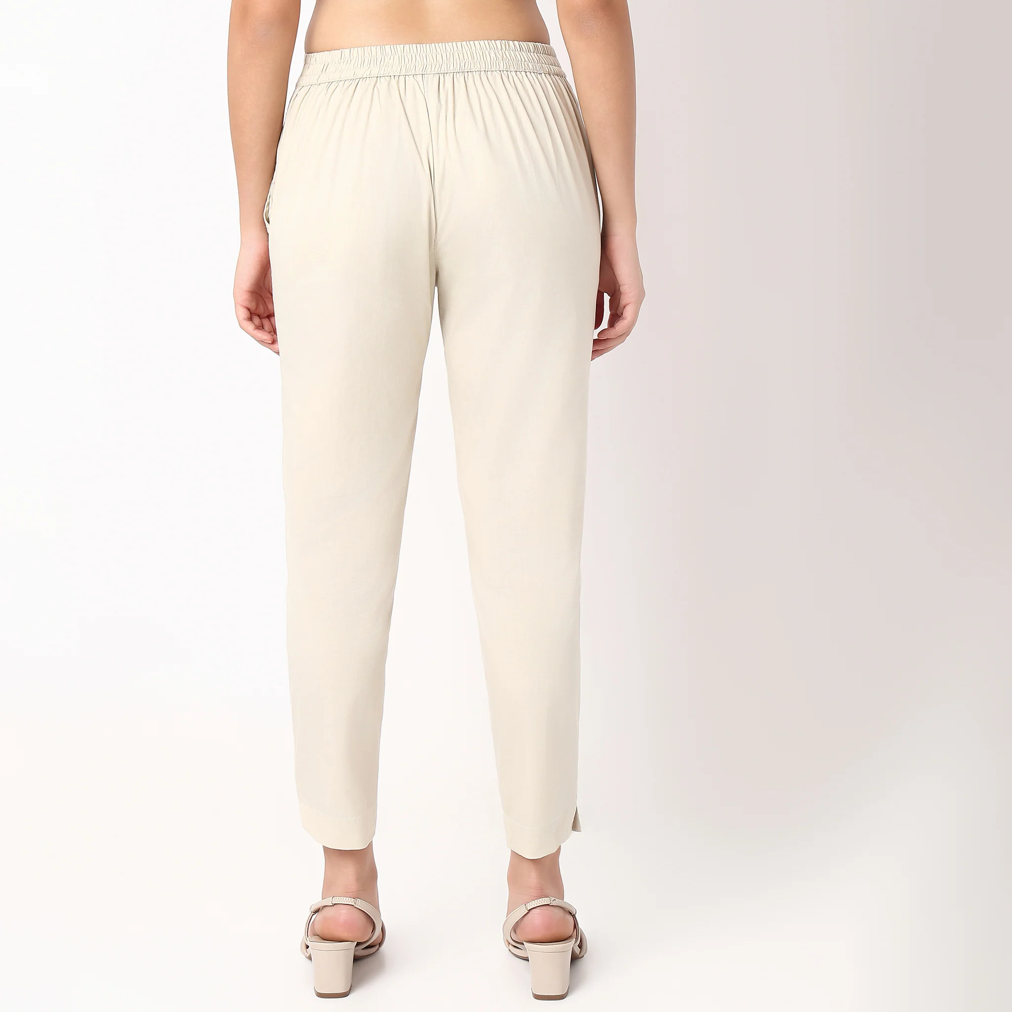 Cotton Slim Fit Poplin Pants - Image 43