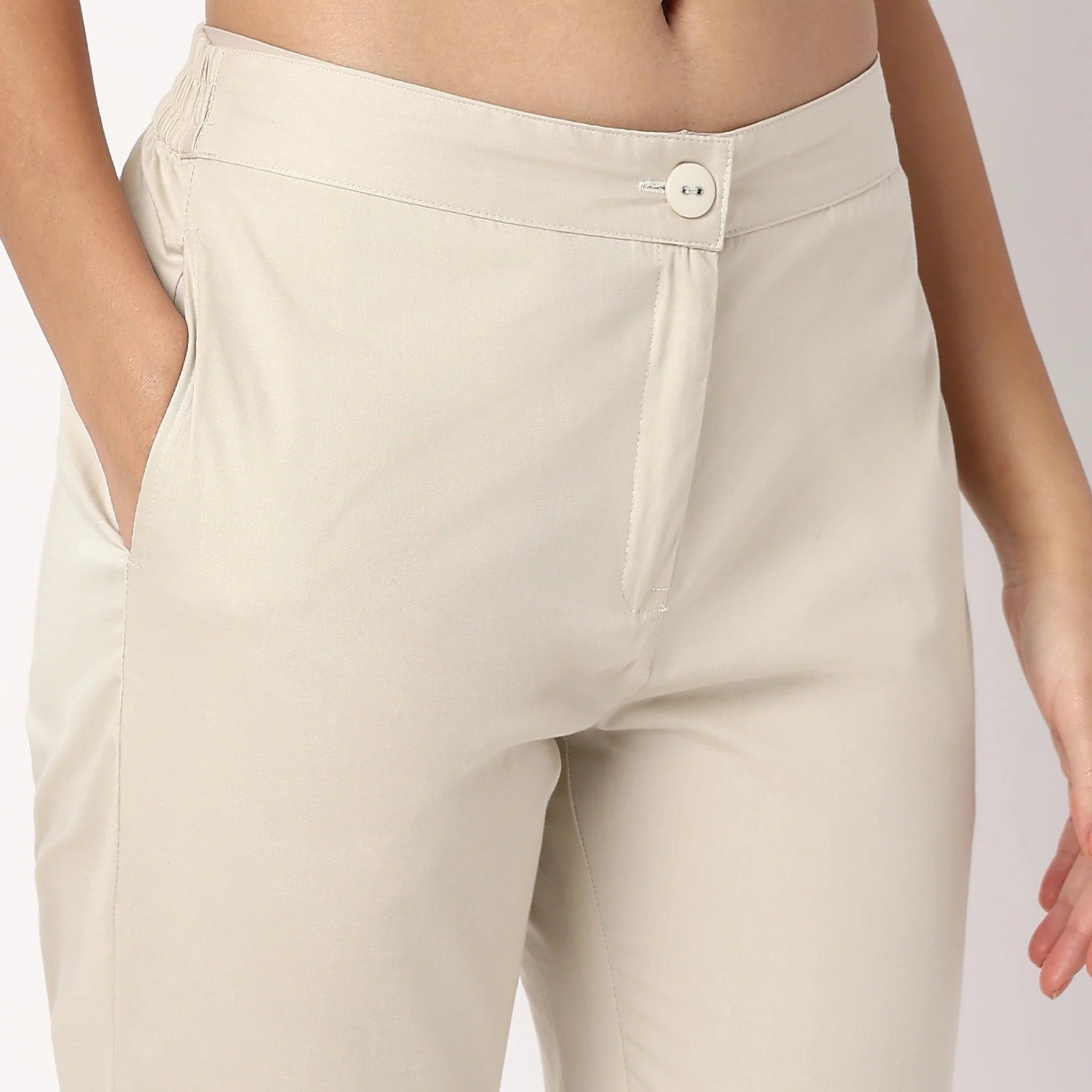 Cotton Slim Fit Poplin Pants - Image 44