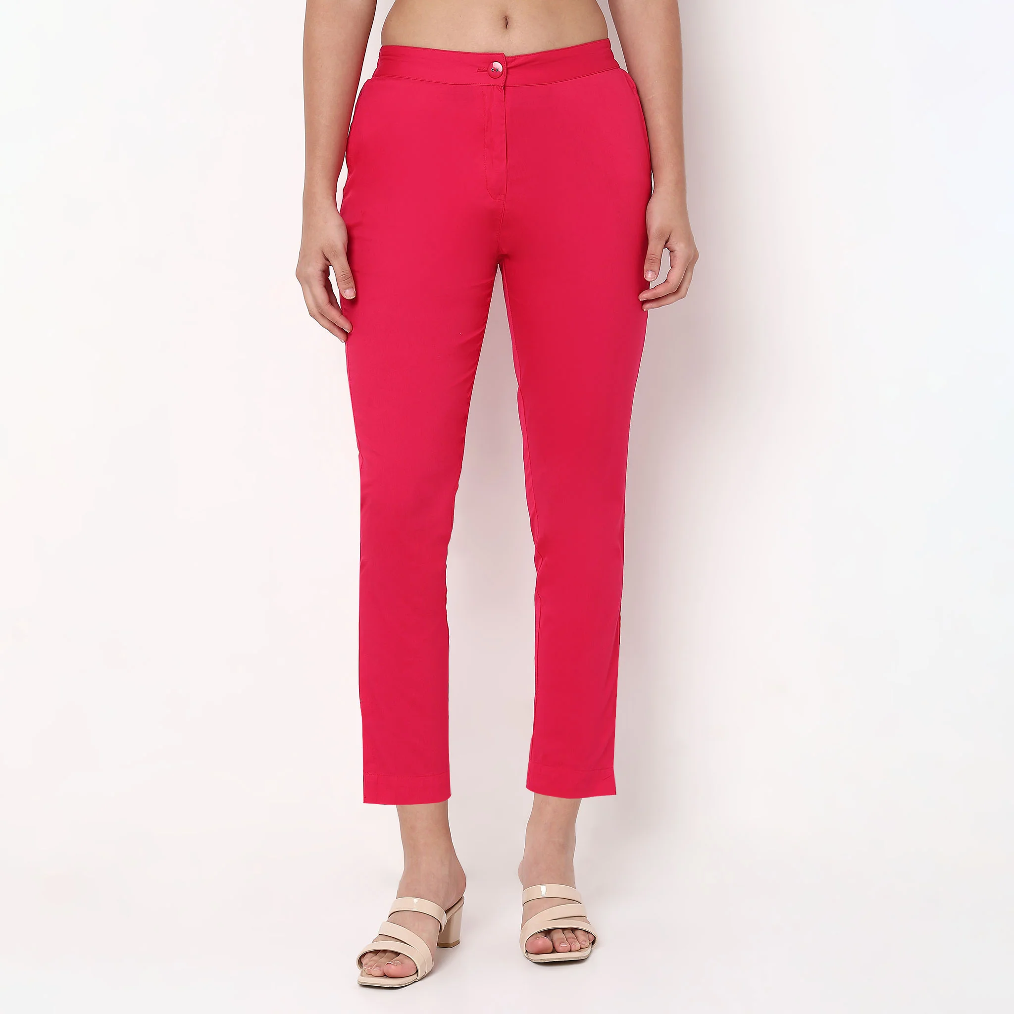 Cotton Slim Fit Poplin Pants - Image 47