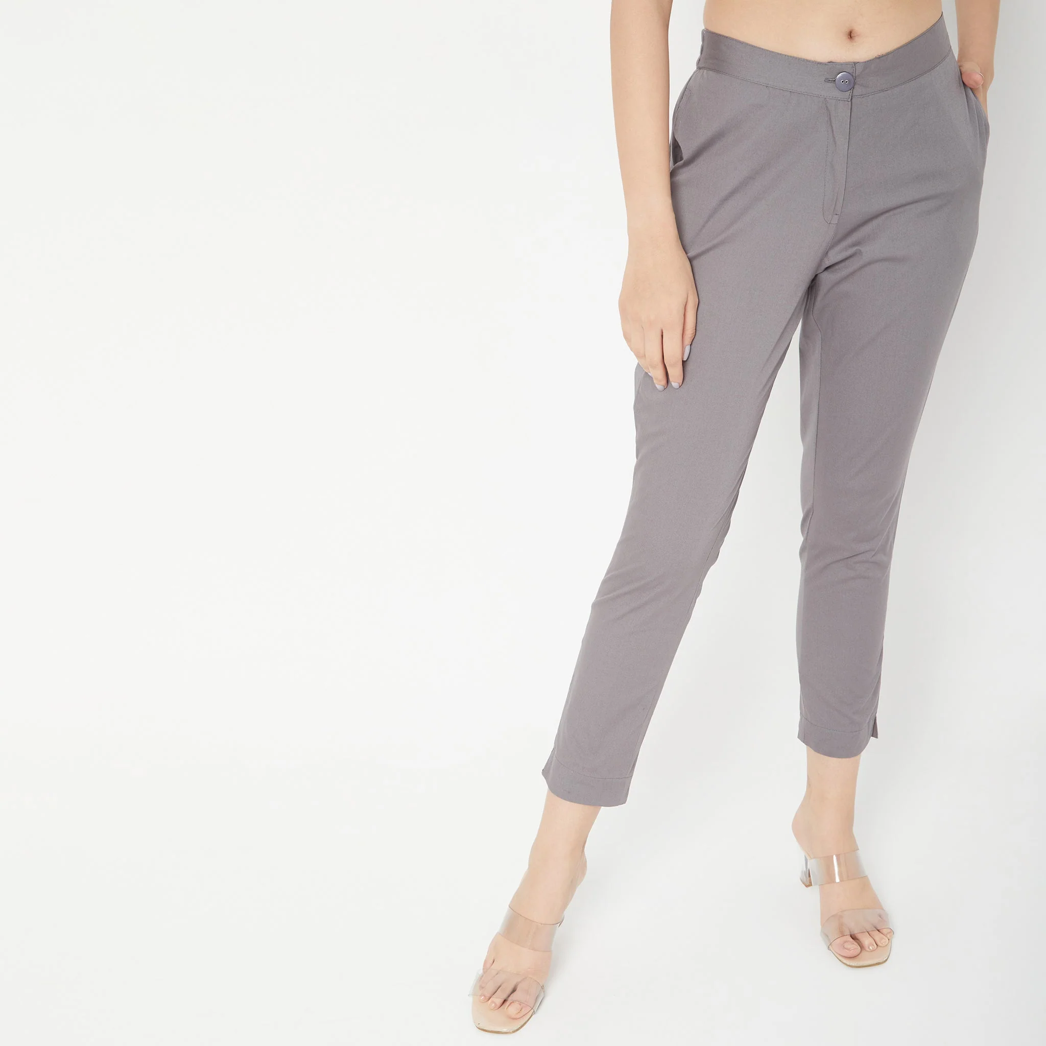 Cotton Slim Fit Poplin Pants - Image 56