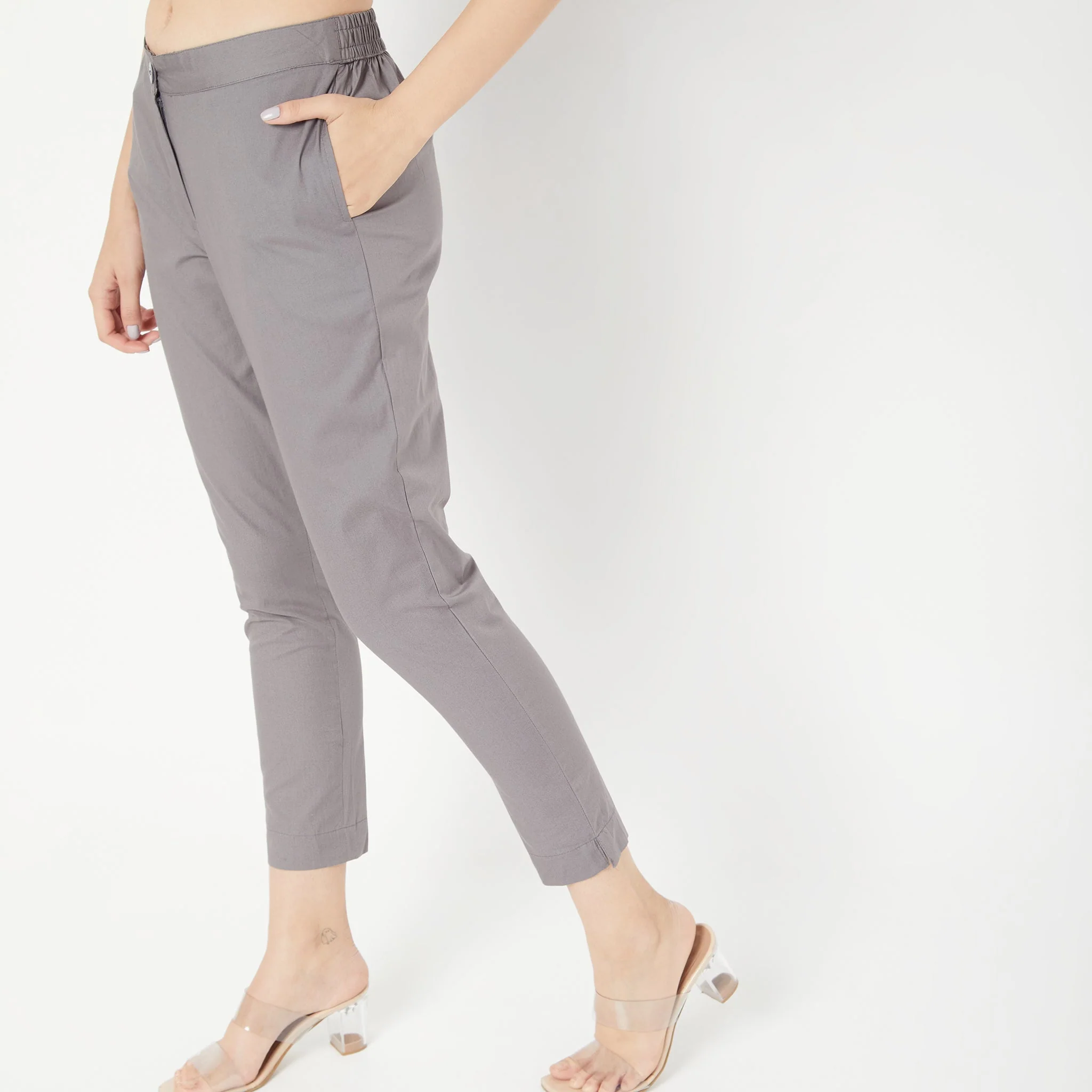 Cotton Slim Fit Poplin Pants - Image 57