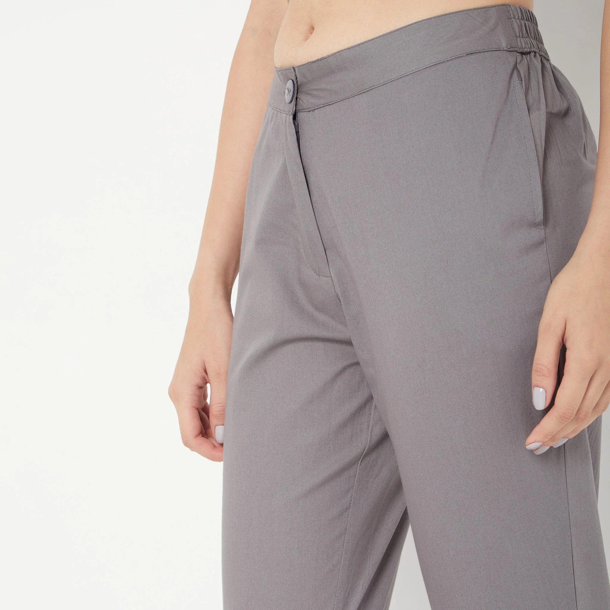 Cotton Slim Fit Poplin Pants - Image 60