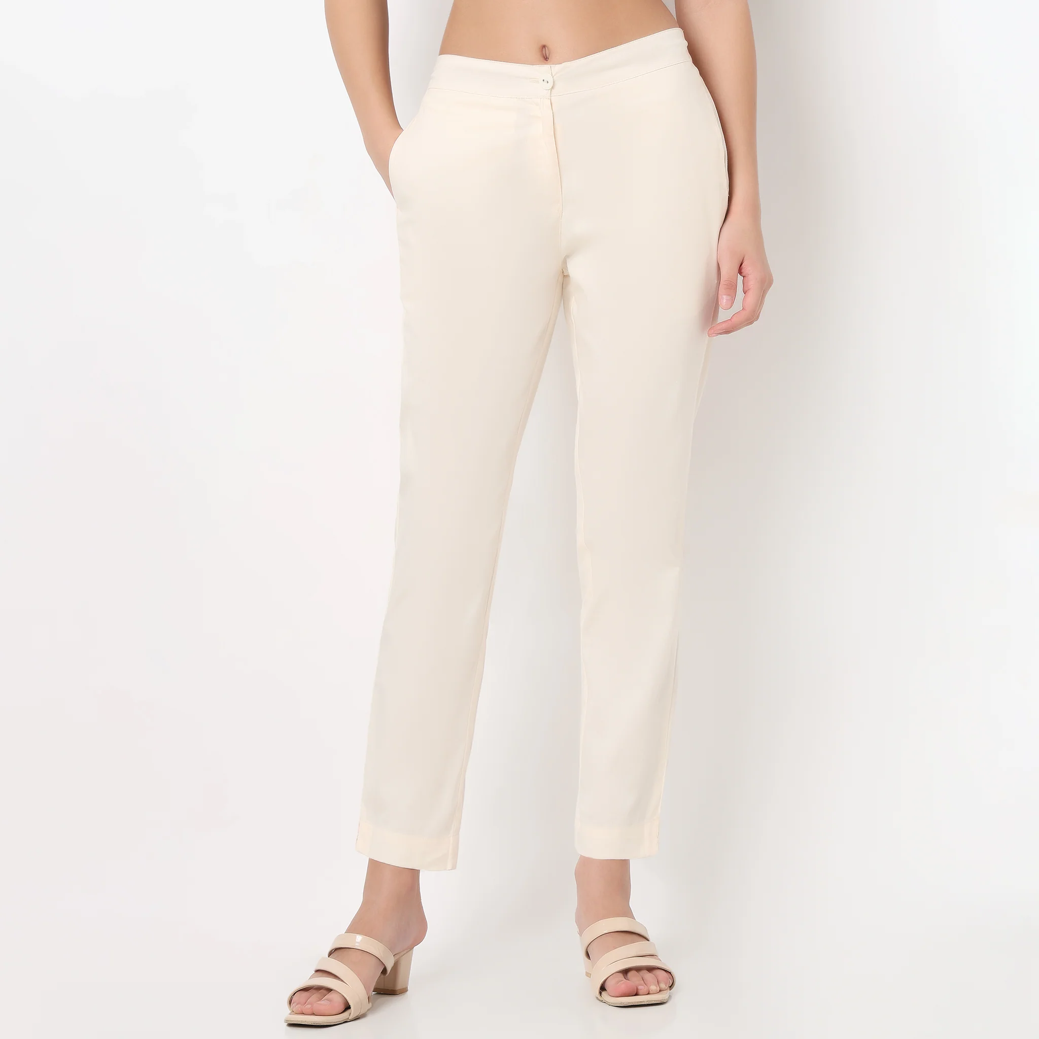 Cotton Slim Fit Poplin Pants - Image 67
