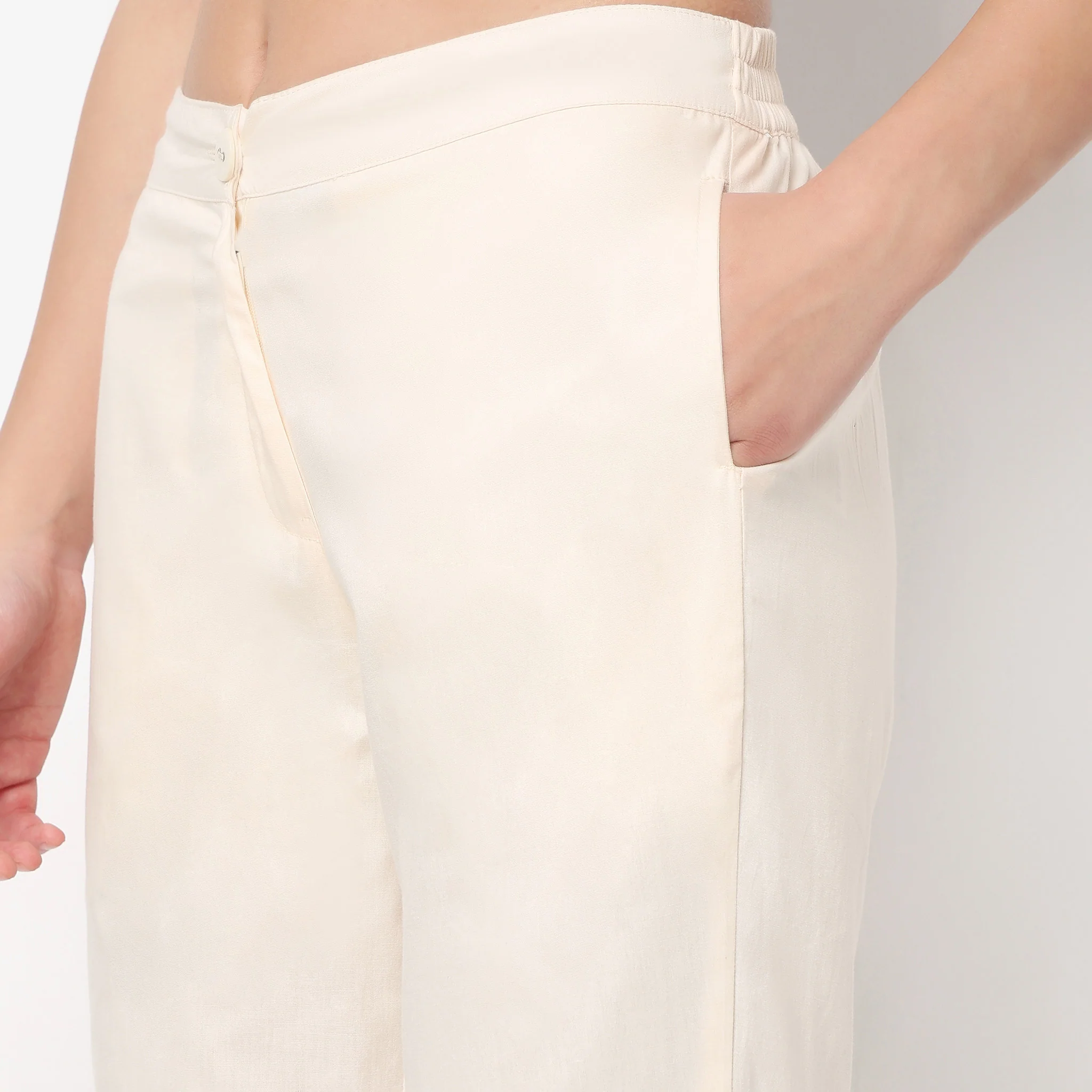 Cotton Slim Fit Poplin Pants - Image 69