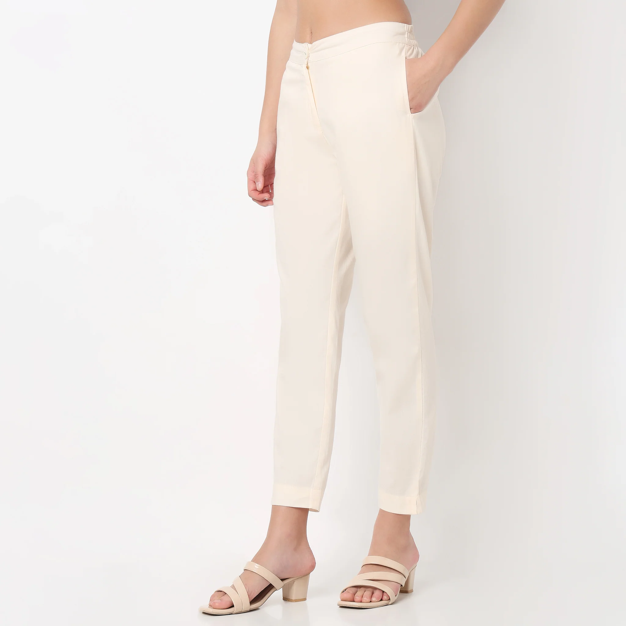 Cotton Slim Fit Poplin Pants - Image 70