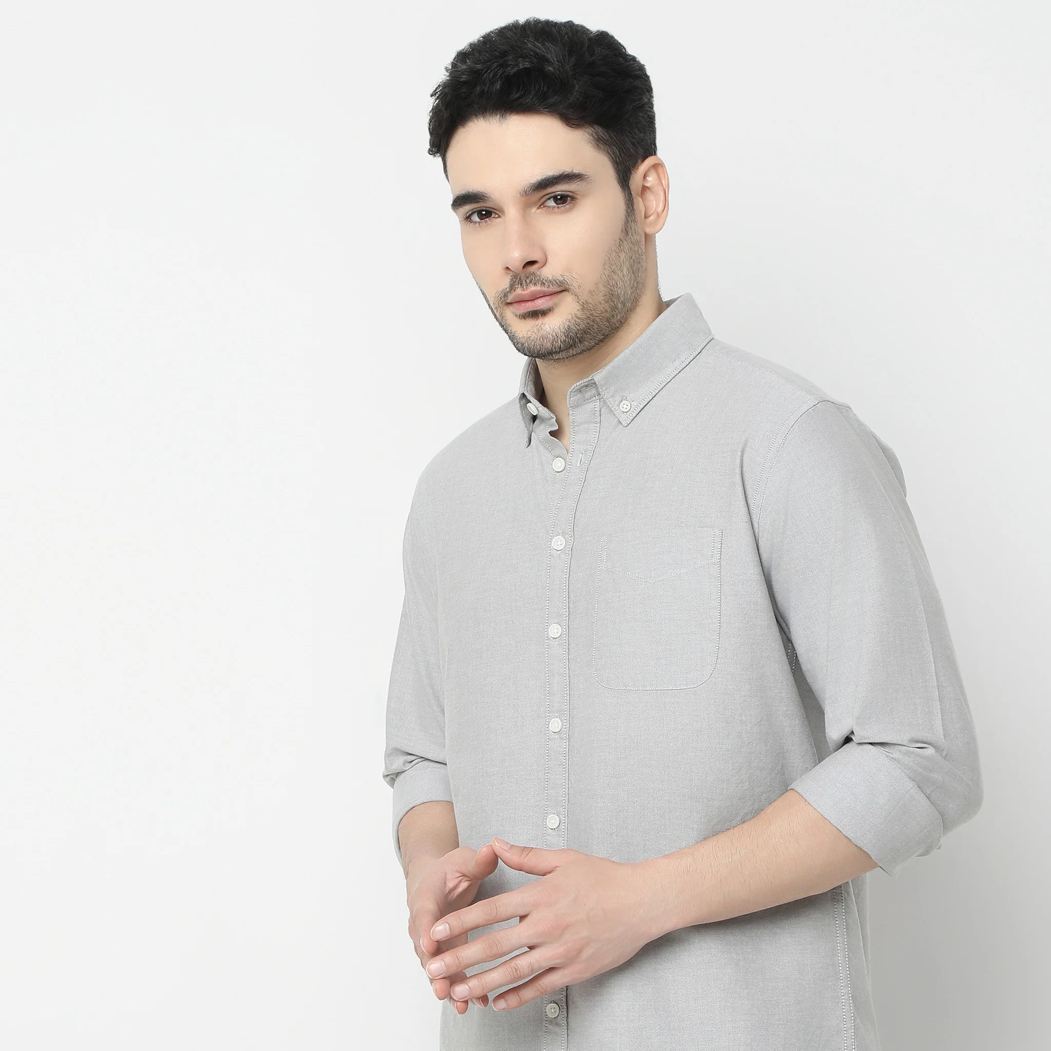 Madison Oxford 100% Cotton - Uber Classic Regular Fit Solid Shirt - Image 5