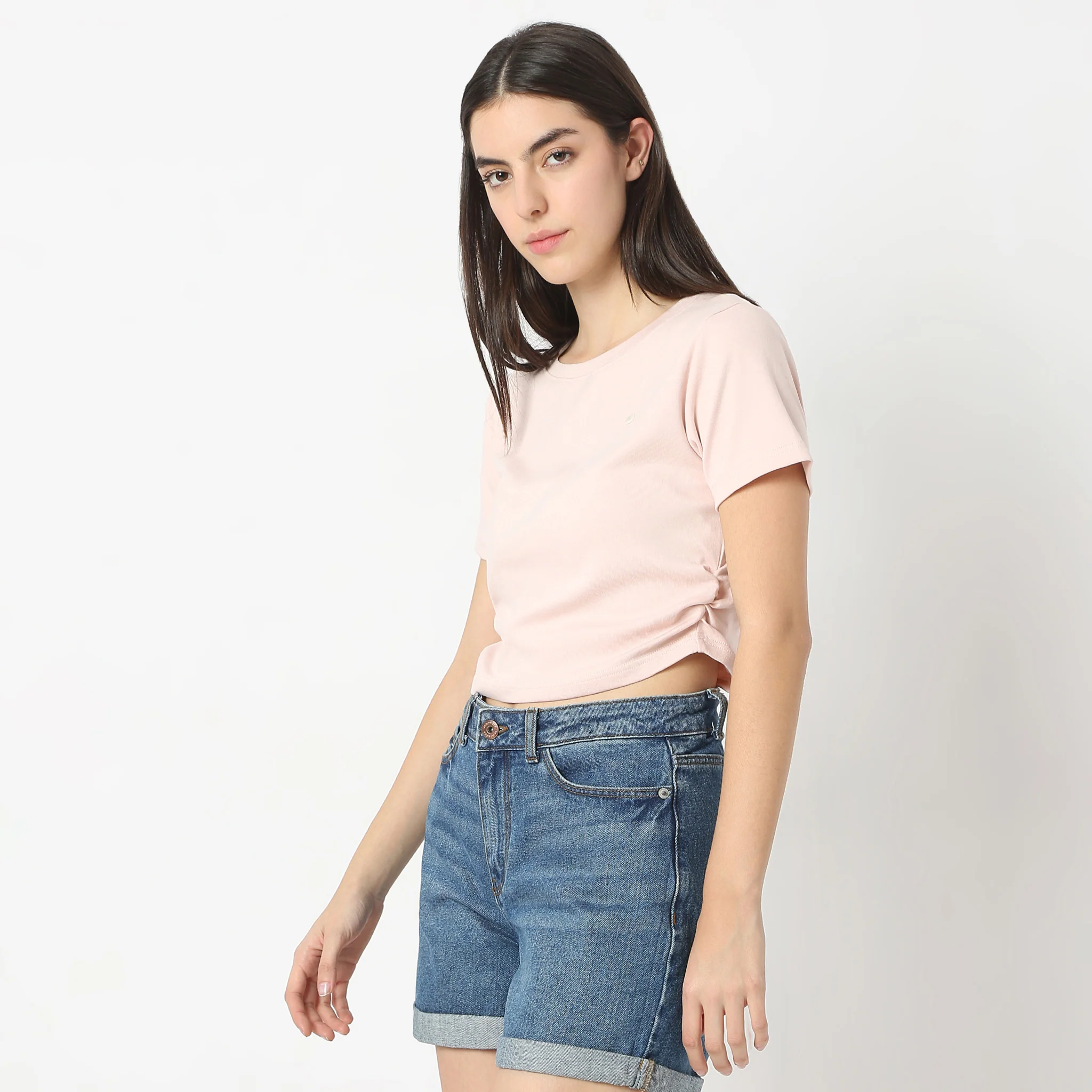 Slim Fit Short Sleeve Crop T-Shirt - Image 10
