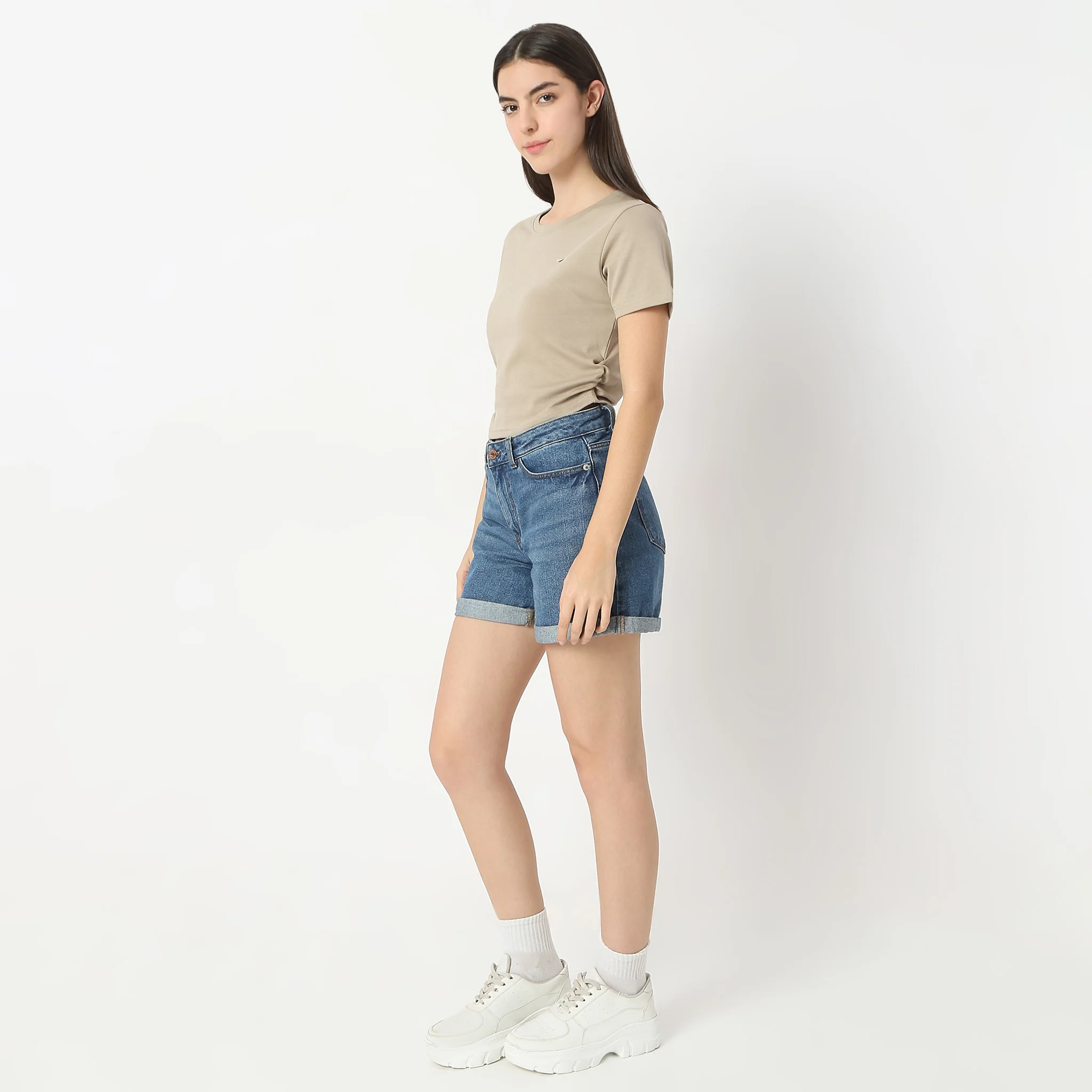 Slim Fit Short Sleeve Crop T-Shirt - Image 15