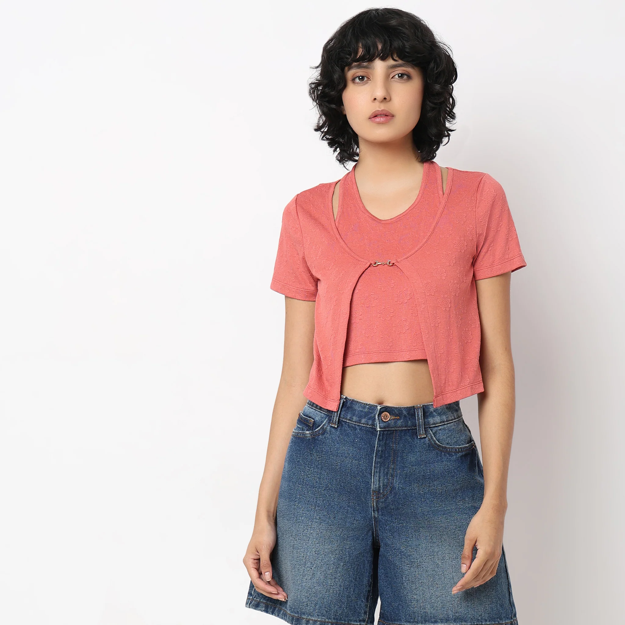 Slim Fit Structured T-Shirt - Image 2