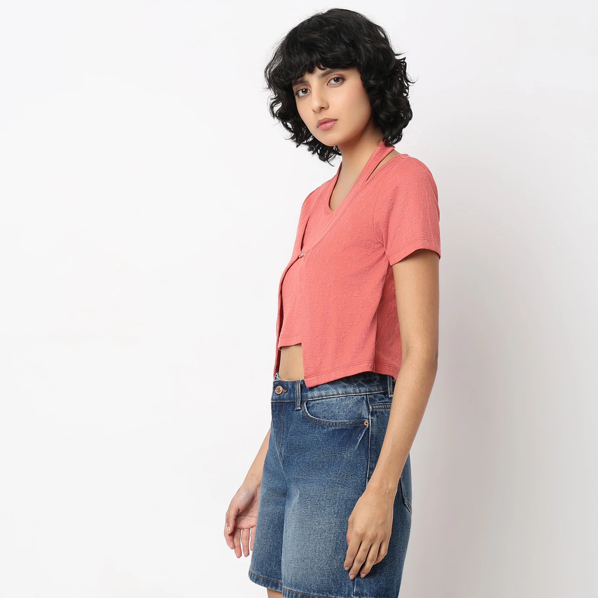 Slim Fit Structured T-Shirt - Image 4