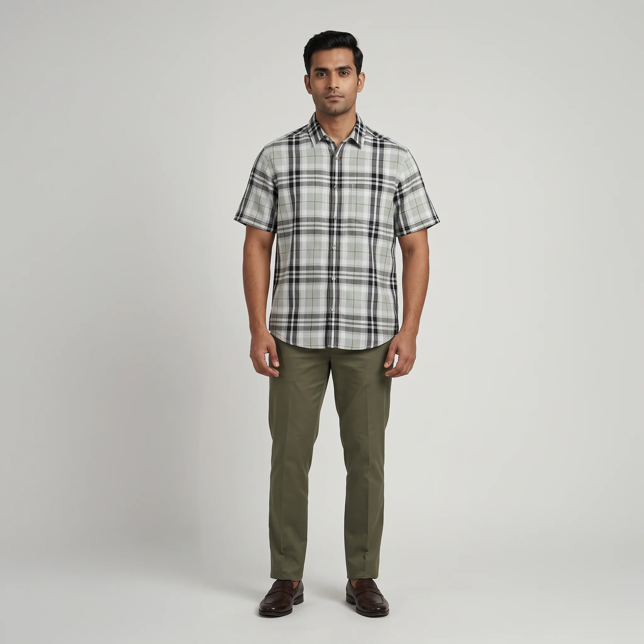 Cotton Checkered Shirt