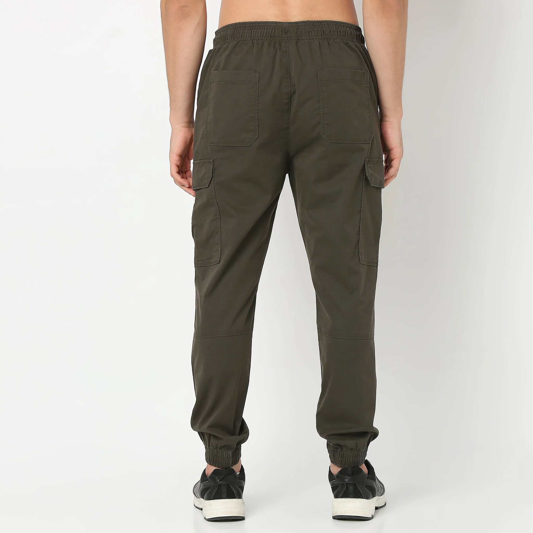Regular Fit Cotton Heavy Duty Cargo Pants With Utility Pockets - Image 8