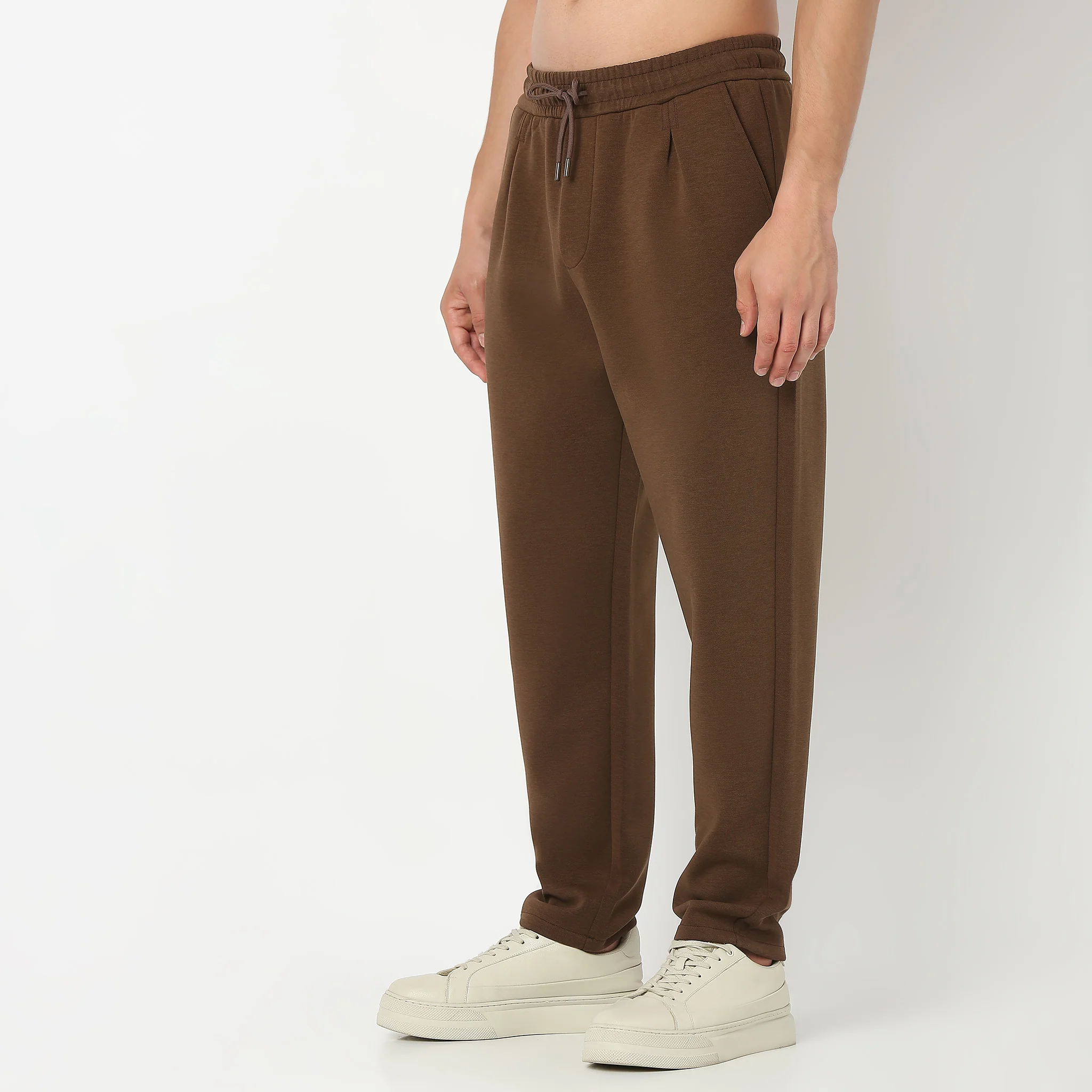Downton Pants™ Solid Knitted Textured With Elasticated Waist - Relaxed Fit - Image 10