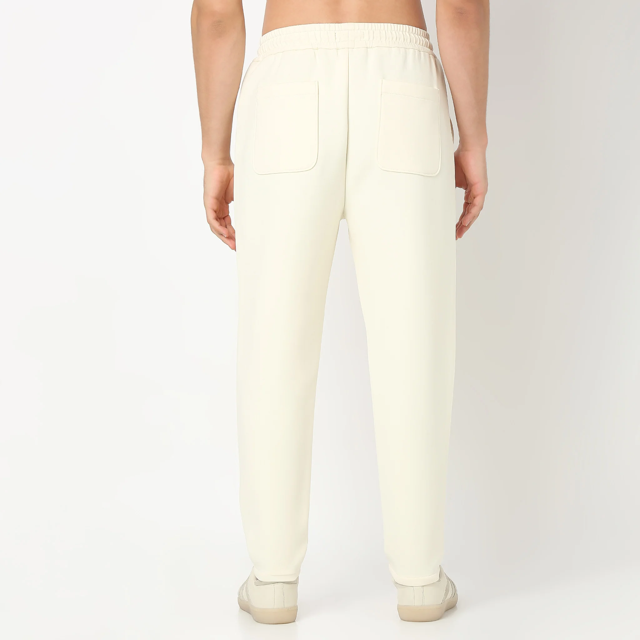 Downton Pants™ Solid Knitted Textured With Elasticated Waist - Relaxed Fit - Image 13